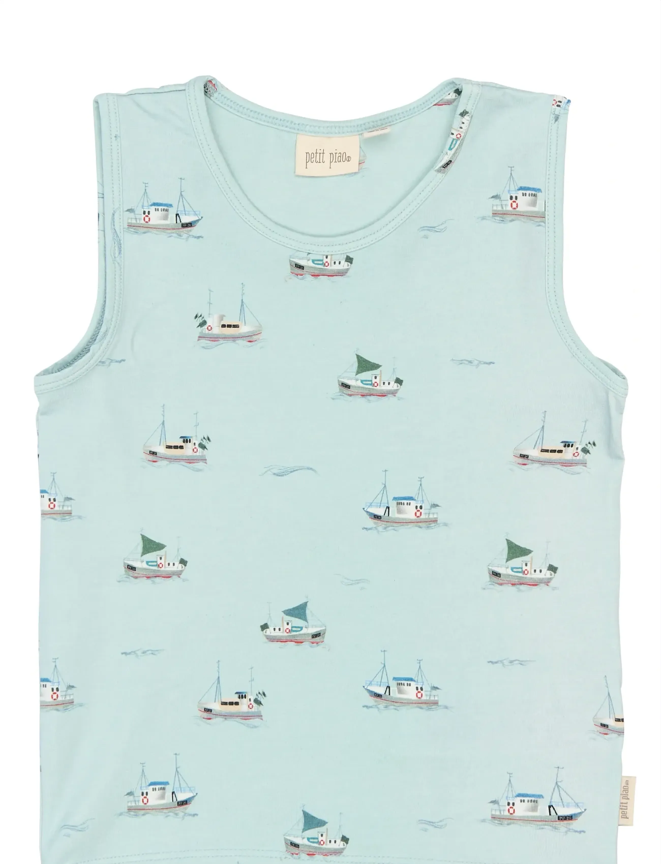 Petit Piao - PPStar Boys Undershirt 2-pack - Ärmellose - illusion blue boat aop - 5