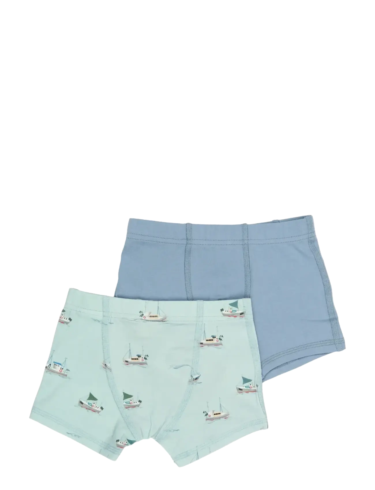 Petit Piao PPStar Boxers 2-pack - Barn 98-134 - ILLUSION BLUE BOAT AOP / blue