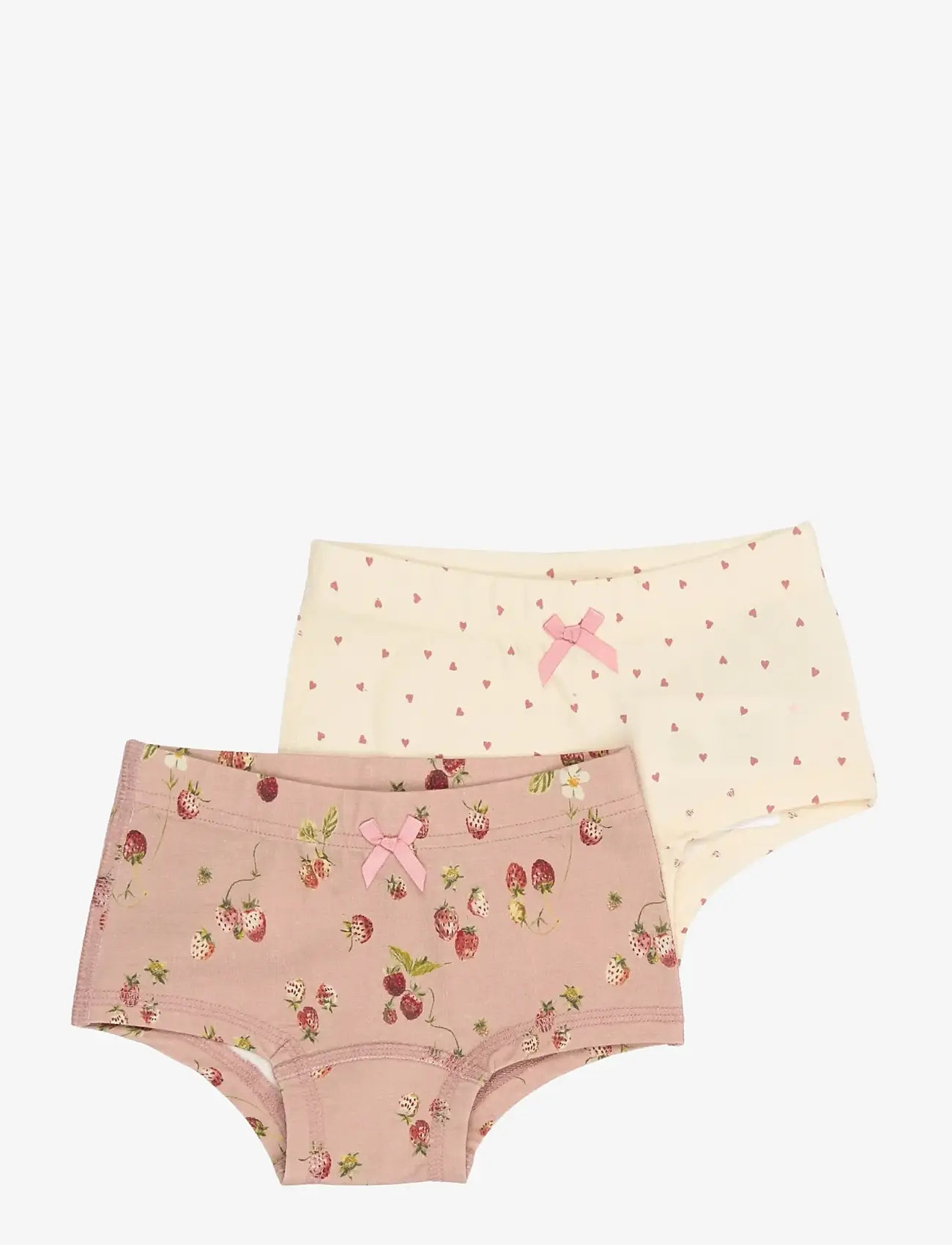 Petit Piao - PPStar Hipsters 2-pack - aluspüksid - misty rose strawberry aop - 1