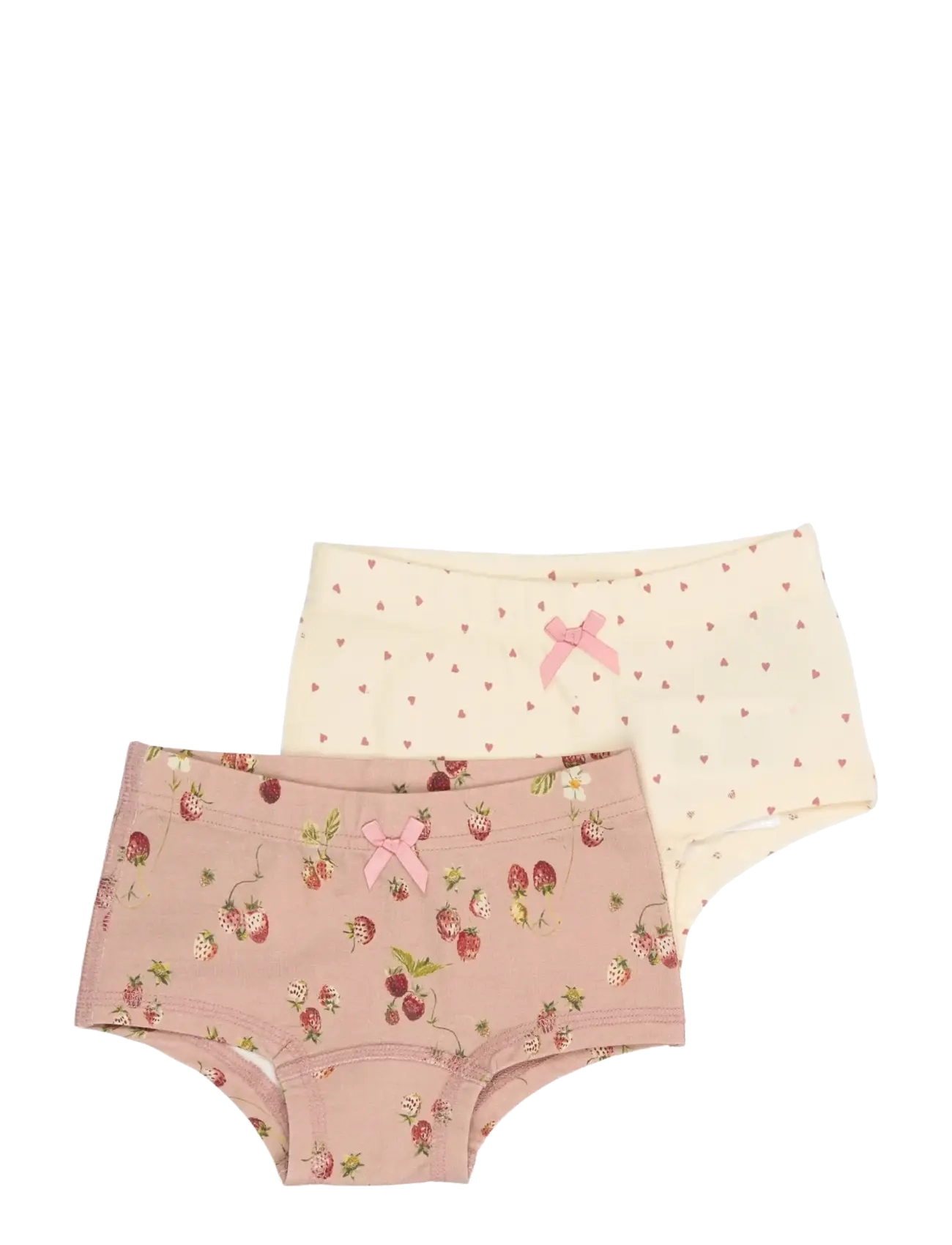 Petit Piao PPStar Hipsters 2-pack - Barn 98-134 - MISTY ROSE STRAWBERRY AOP / pink/rose