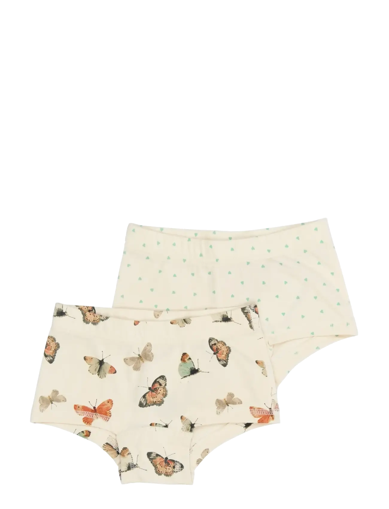 Petit Piao PPStar Hipsters 2-pack - Kleidung - EGGNOG BUTTERFLY AOP / cream
