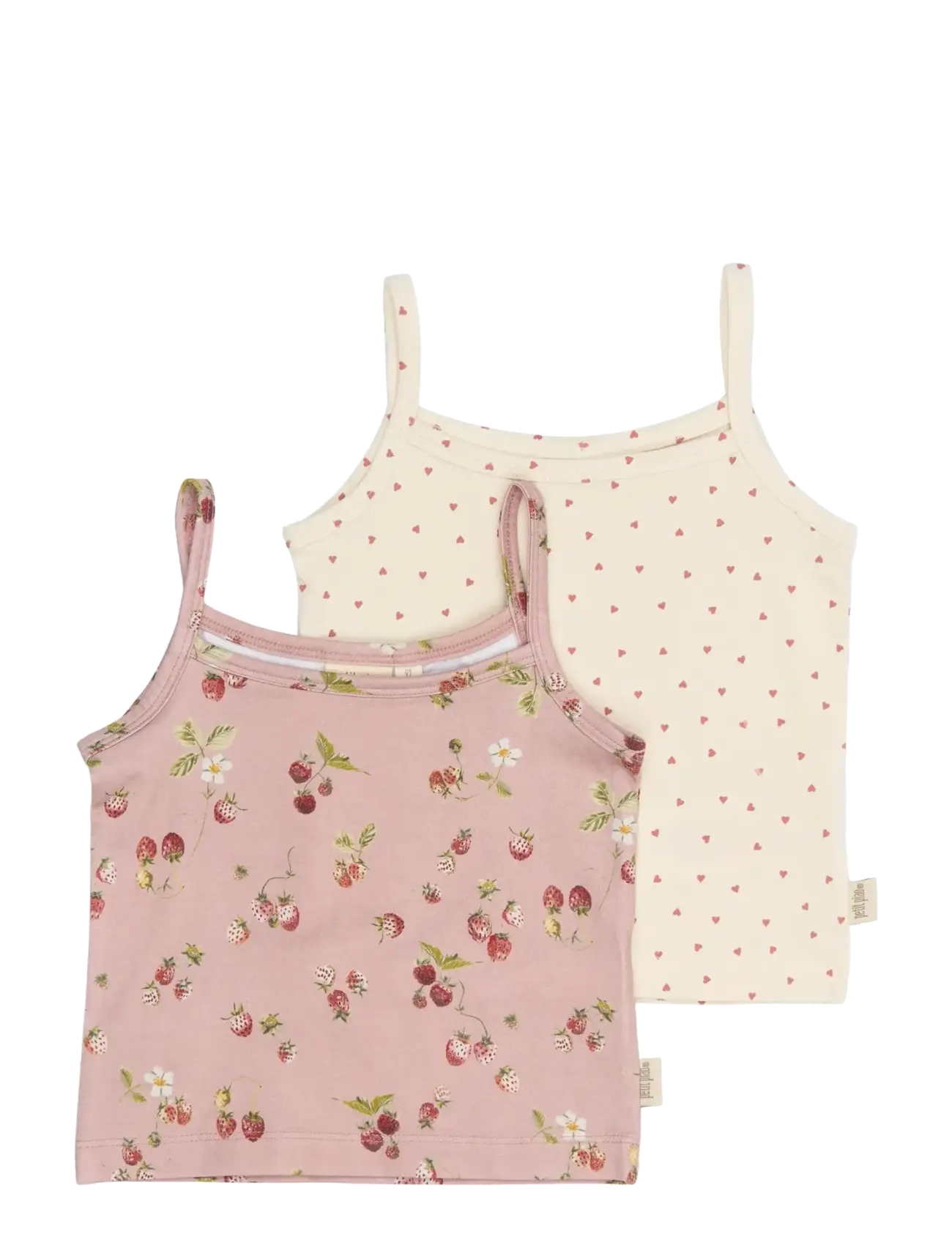 Petit Piao PPStar Girls Undershirt 2-pack - Barn 98-134 - MISTY ROSE STRAWBERRY AOP / pink/rose