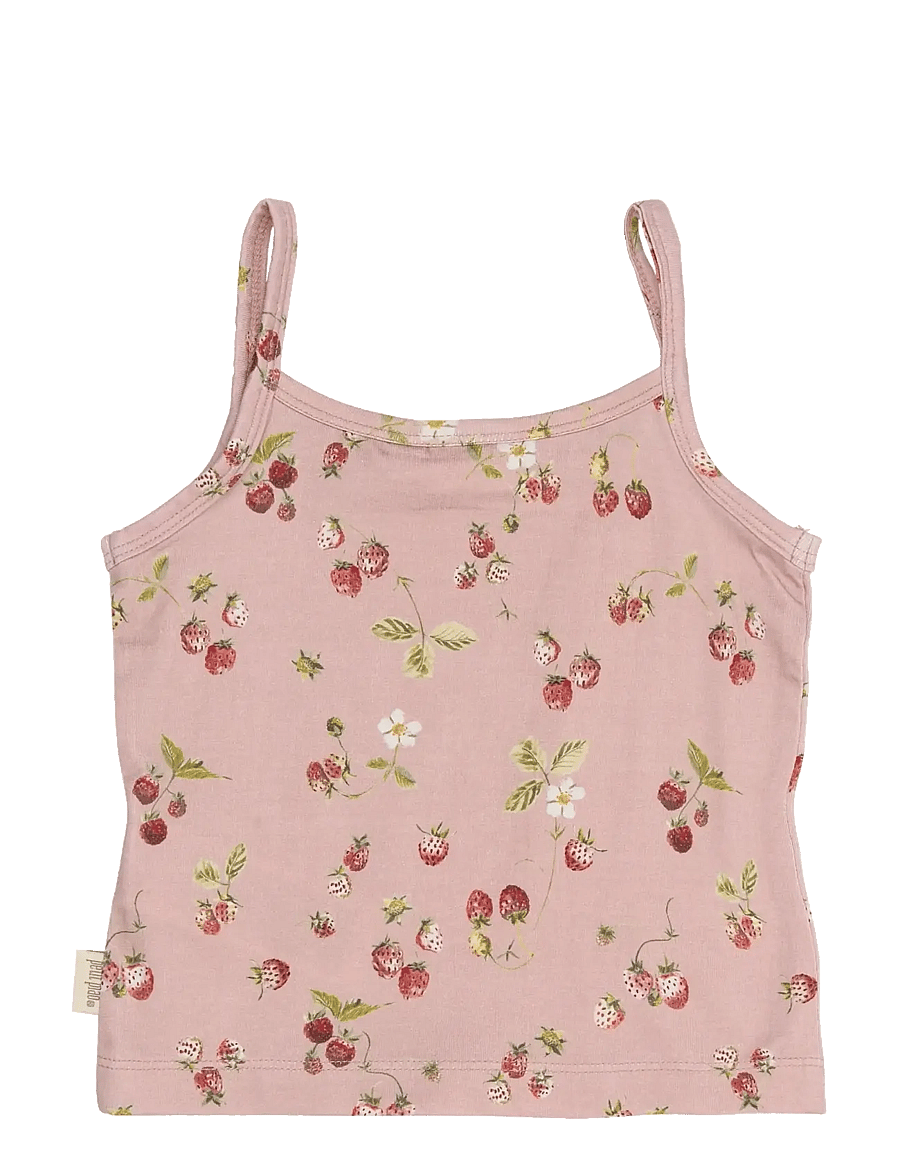 Petit Piao - PPStar Girls Undershirt 2-pack - hlýrabolir - misty rose strawberry aop - 2