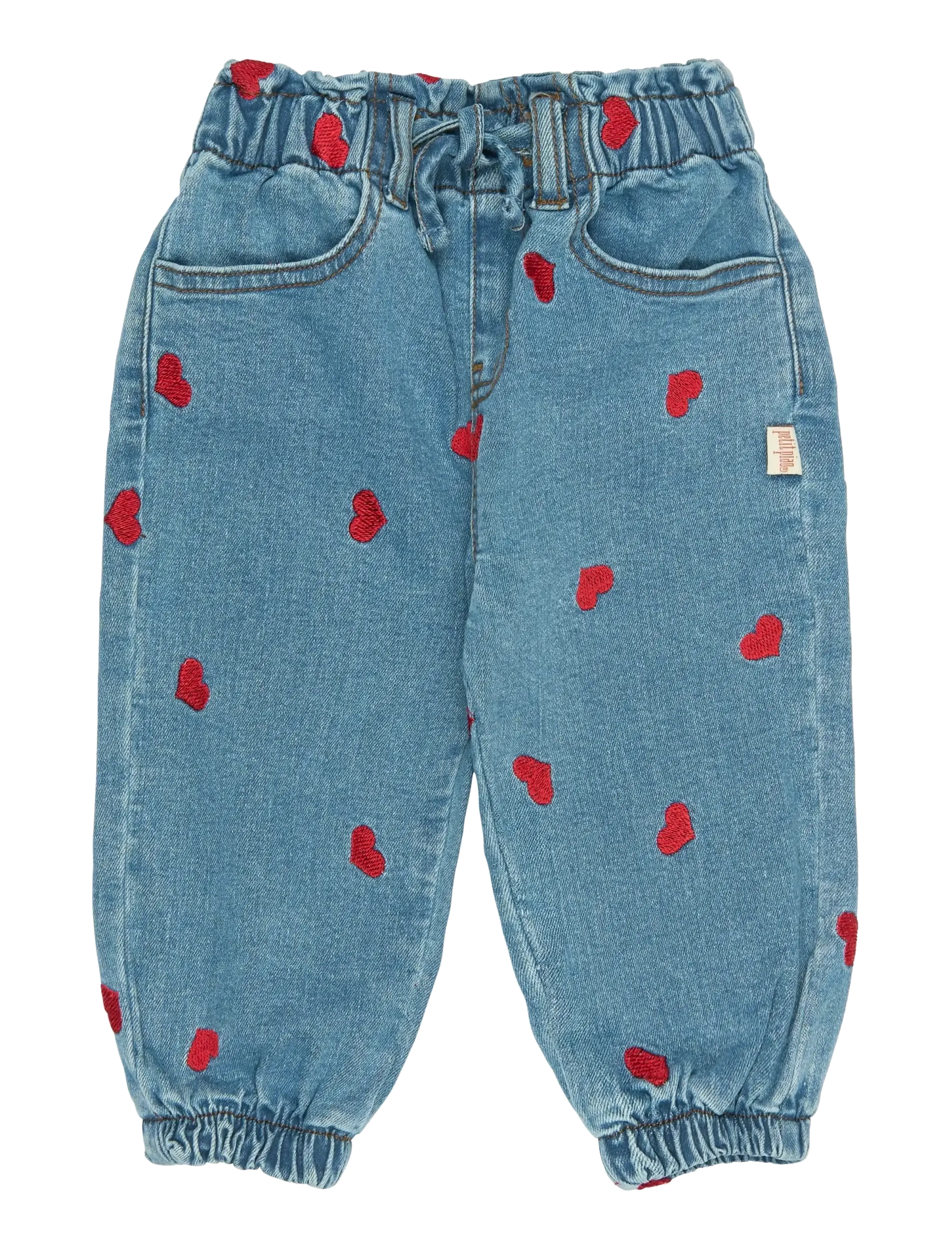 Petit Piao PPEva Denim Pants - Jeans - LIGHT BLUE DENIM EMB / blue