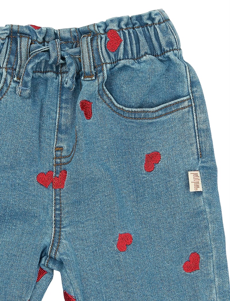 Petit Piao - PPEva Denim Pants - loose jeans - light blue denim emb - 2