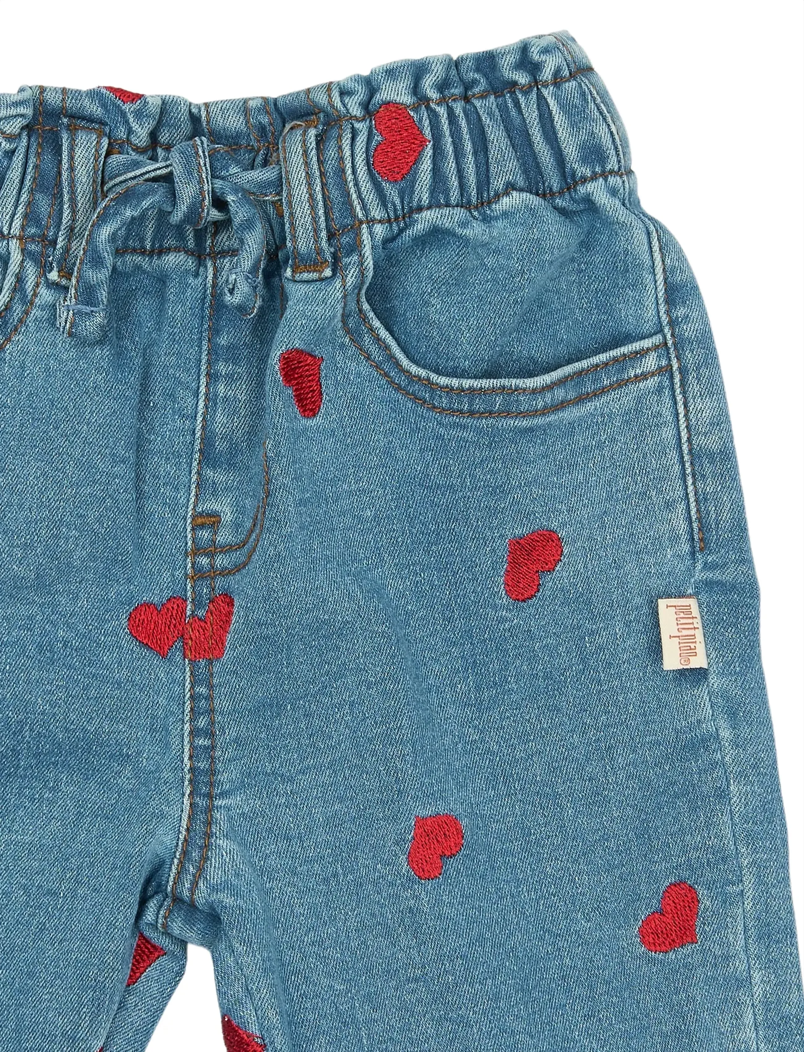 Petit Piao - PPEva Denim Pants - loose jeans - light blue denim emb - 2