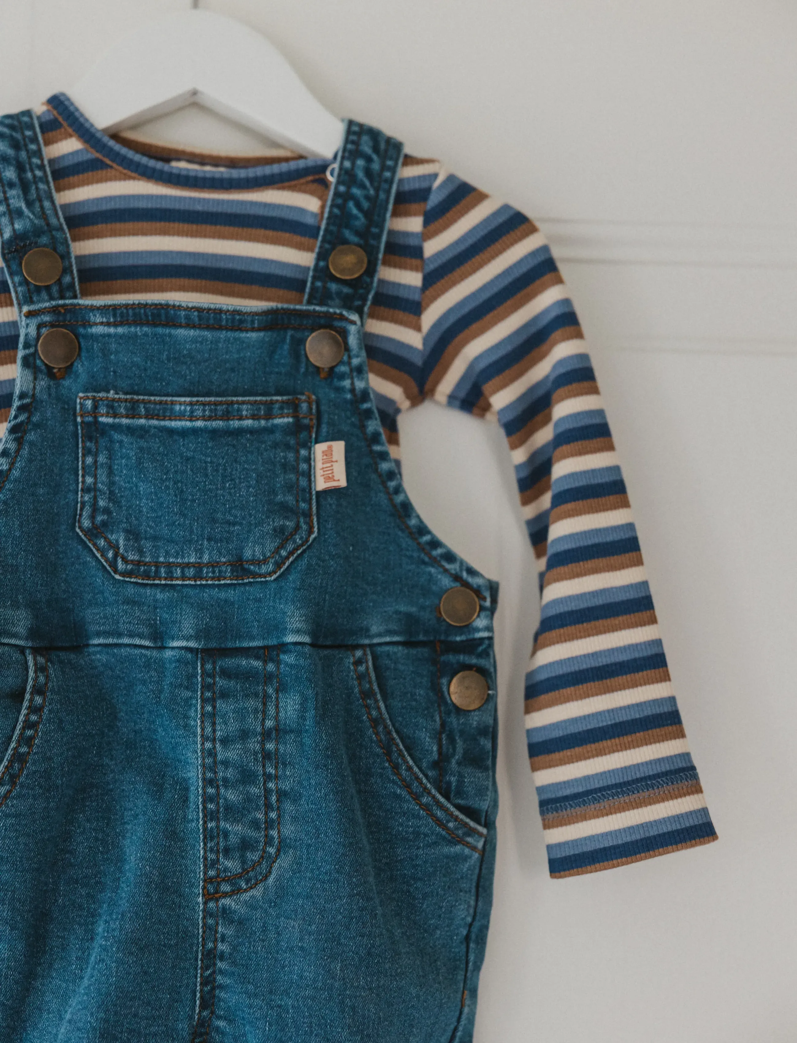 Petit Piao PPElm Denim Overalls - Dungarees - LIGHT BLUE DENIM / blue