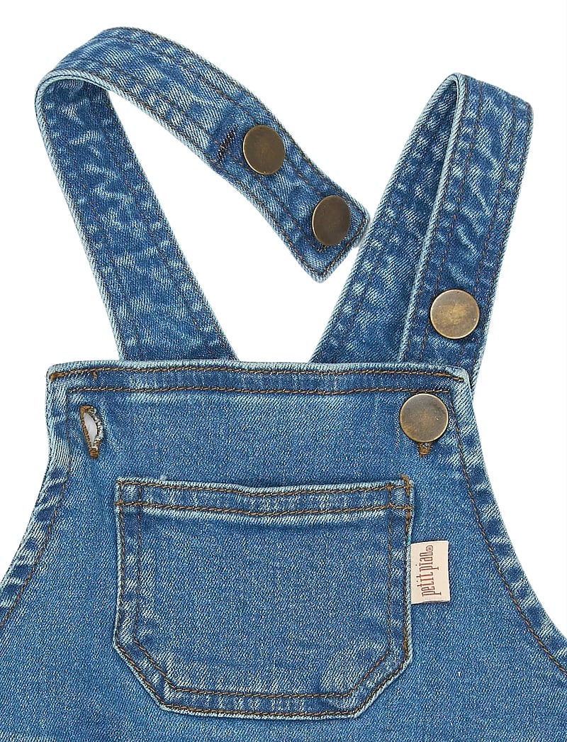 Petit Piao - PPElm Denim Overalls - hängselbyxor - light blue denim - 4