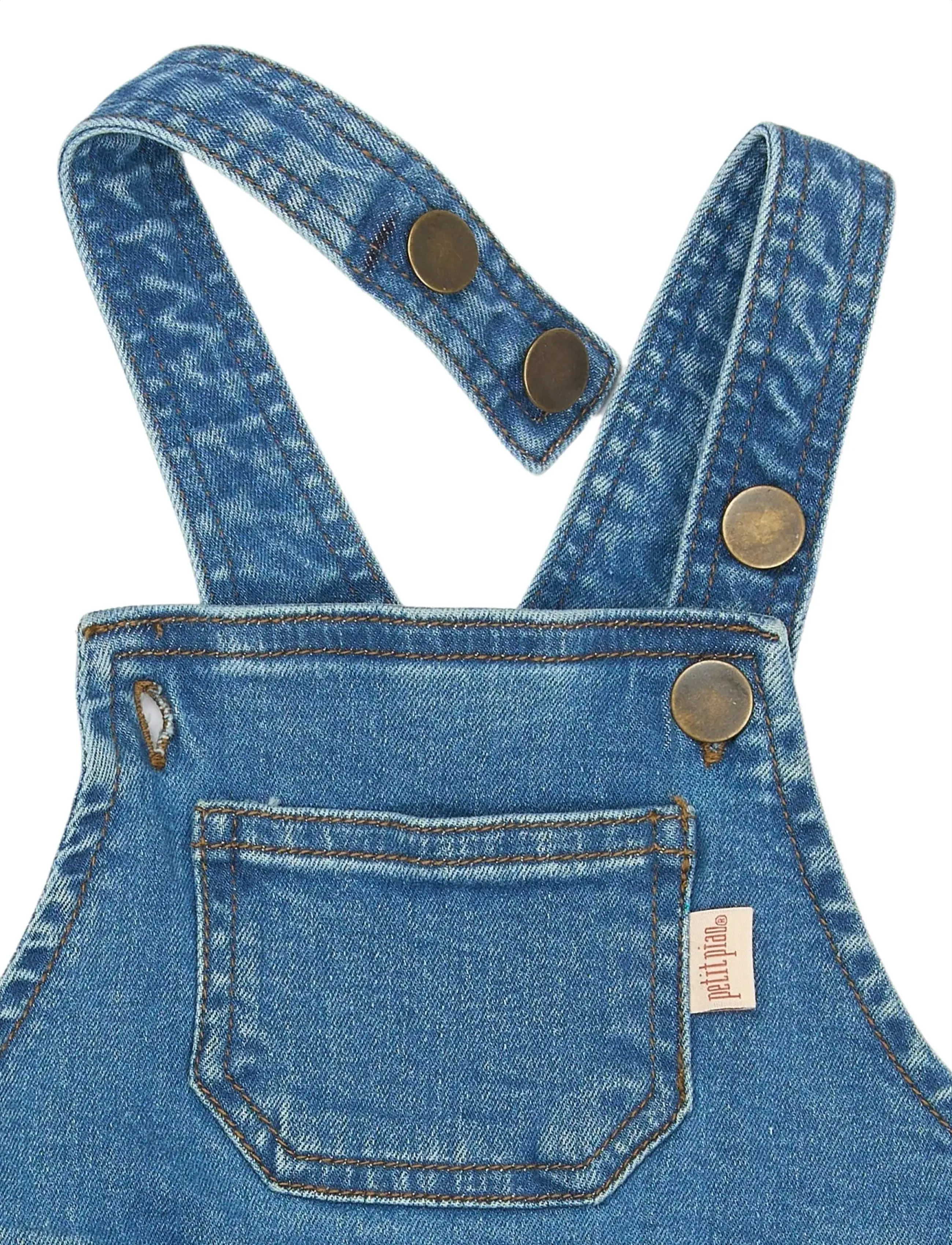 Petit Piao - PPElm Denim Overalls - light blue denim - 4