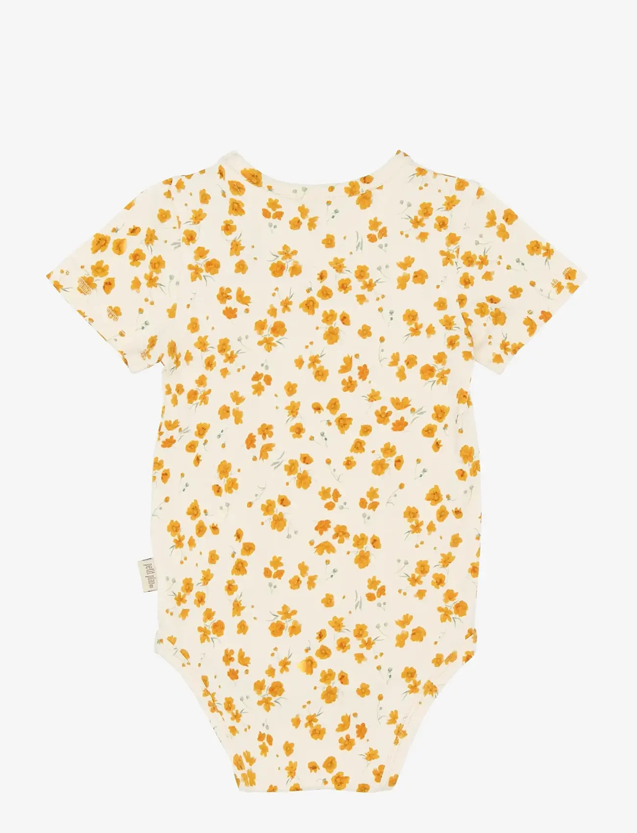 Petit Piao - PPSun S_S Body - kortærmede bodyer - eggnog buttercup aop - 1