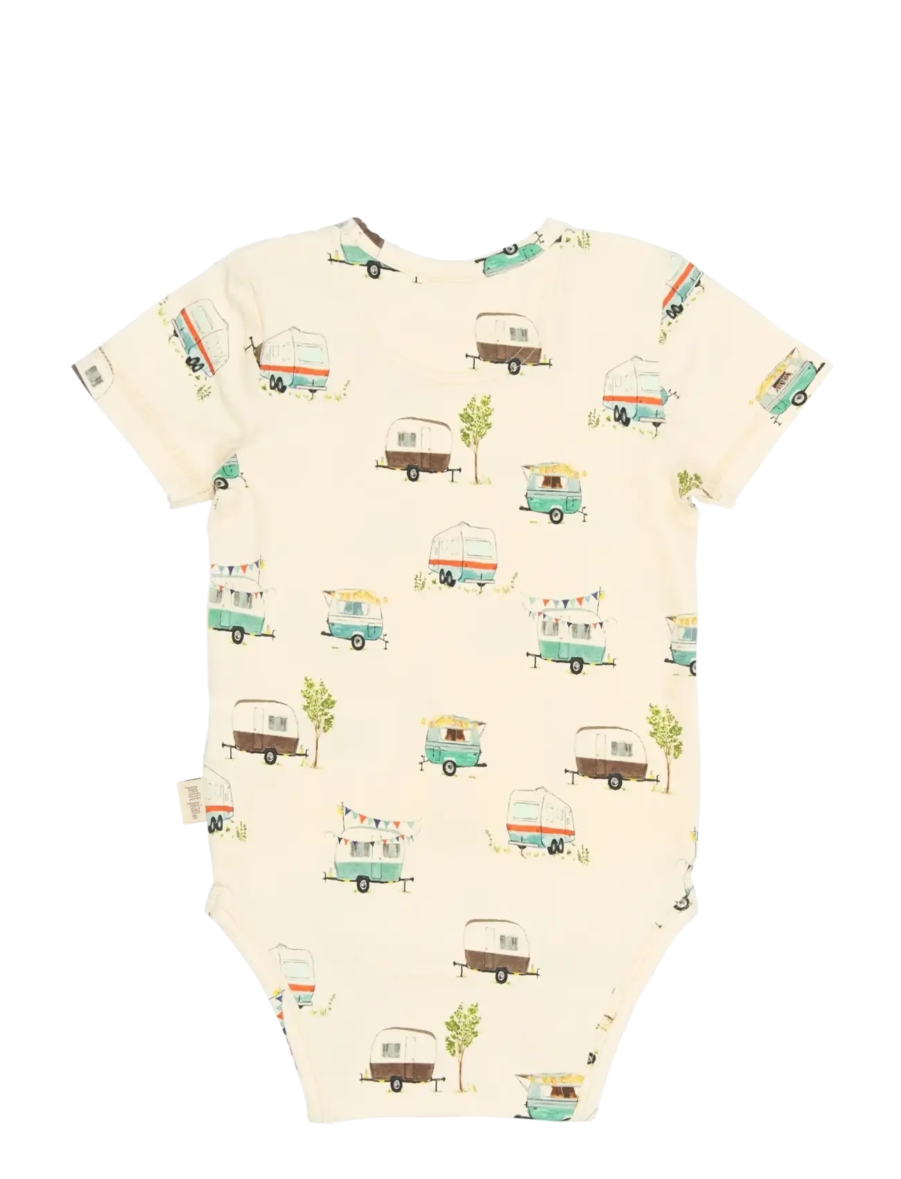 Petit Piao - PPSun S_S Body - lühikeste varrukatega bodid - eggnog camper aop - 1