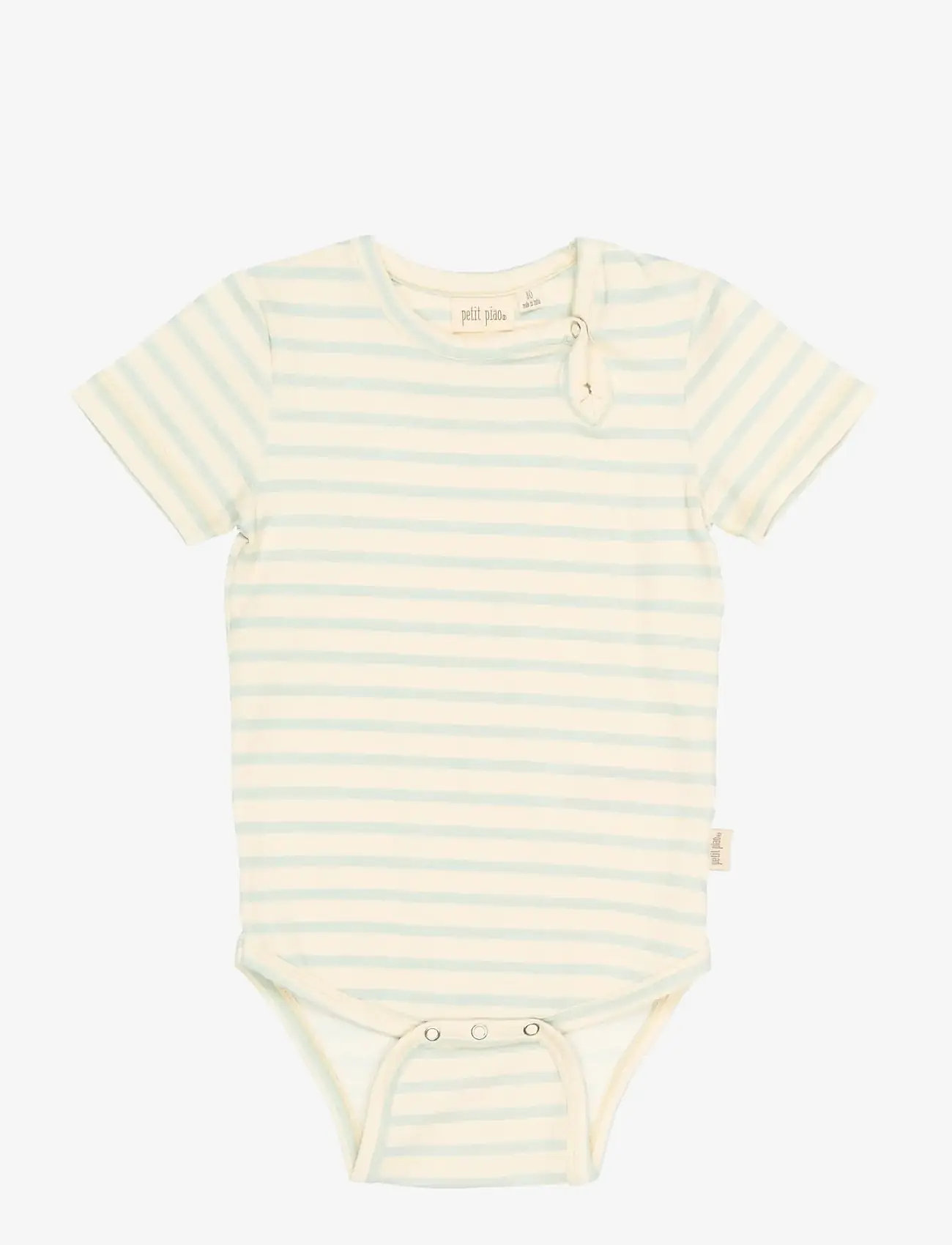 Petit Piao - PPSun S_S Body - kurzärmelige bodys - winter sky striped - 0