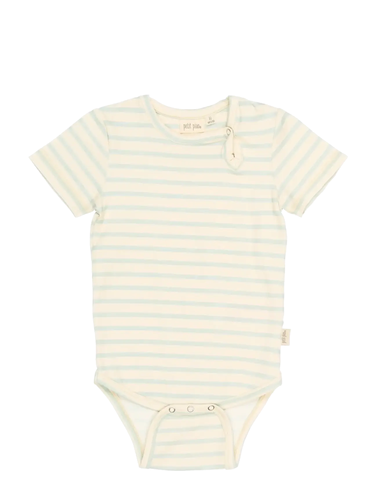 Petit Piao PPSun S_S Body - Kurzärmelige Bodys - WINTER SKY STRIPED / cream