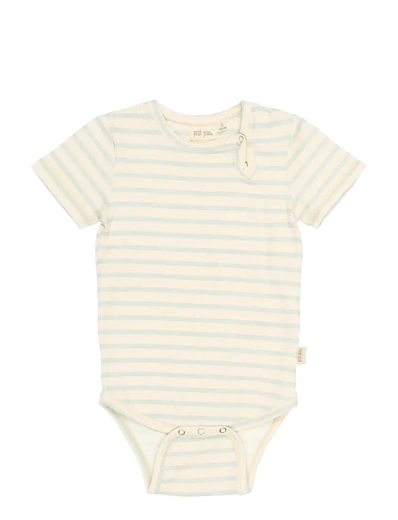 Petit Piao - PPSun S_S Body - kurzärmelige bodys - winter sky striped - 0