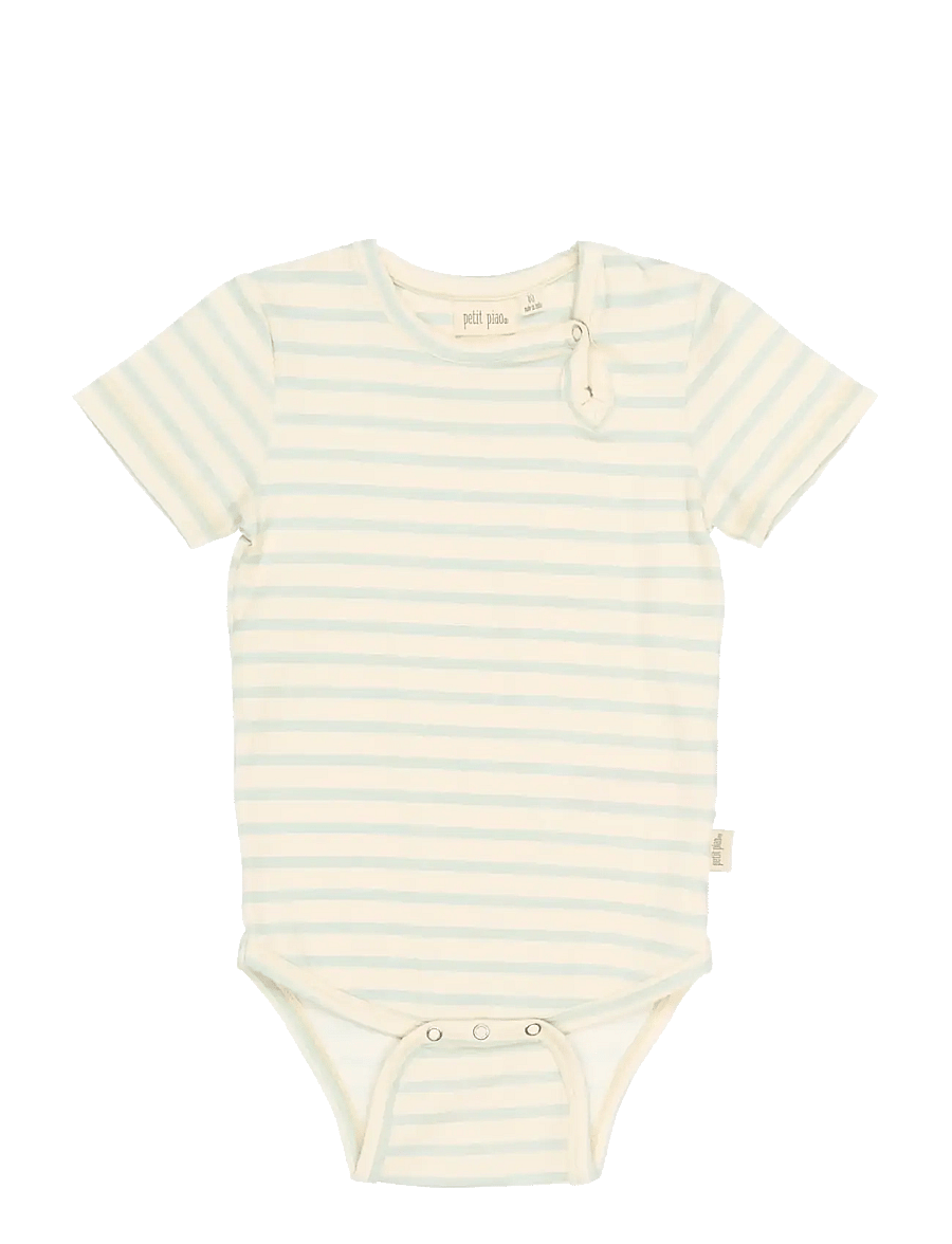 Petit Piao - PPSun S_S Body - kurzärmelige bodys - winter sky striped - 0