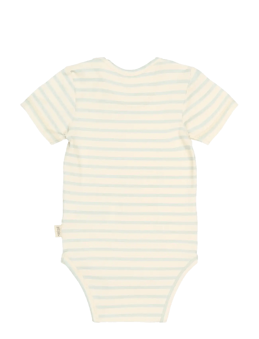 Petit Piao - PPSun S_S Body - kurzärmelige bodys - winter sky striped - 1