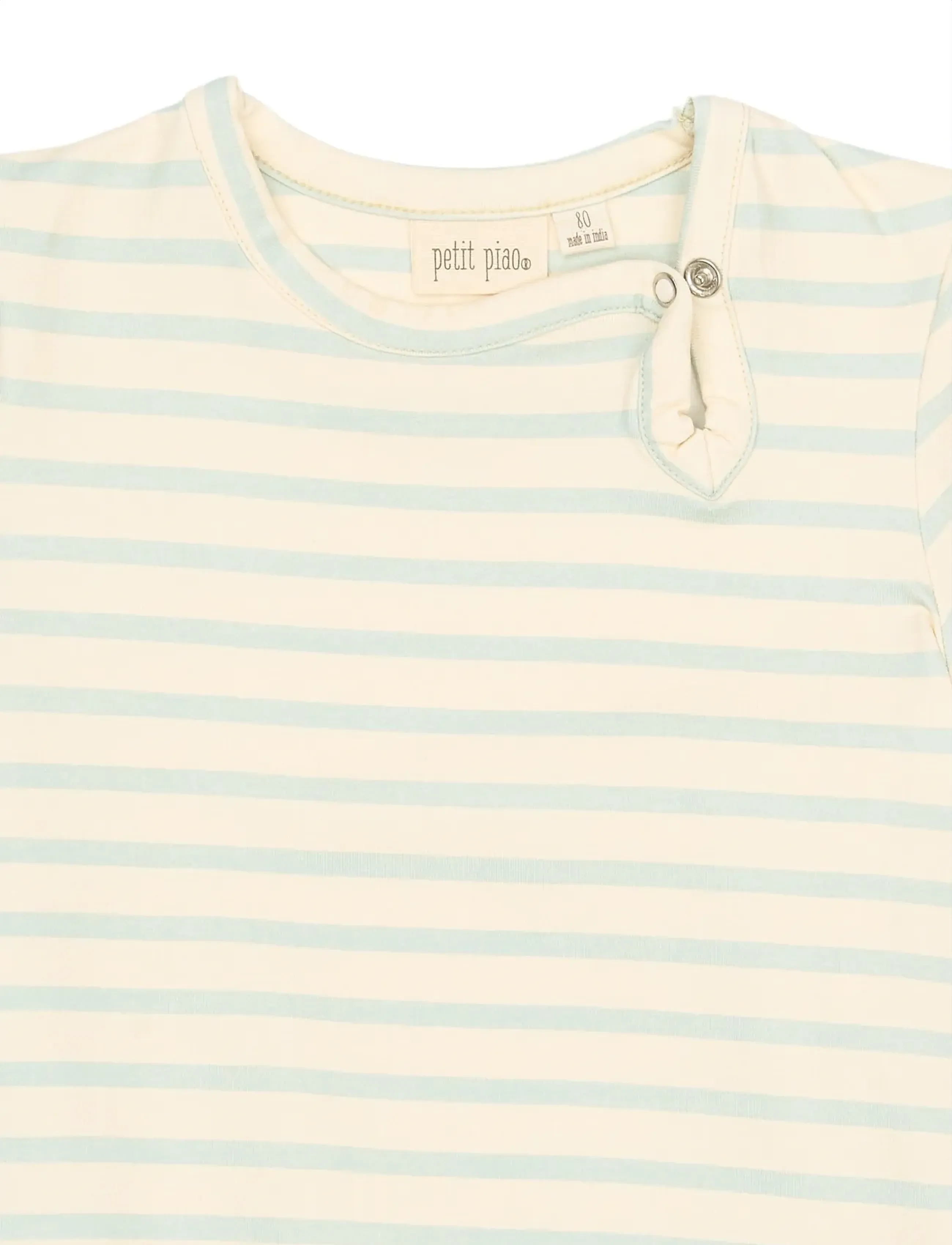 Petit Piao - PPSun S_S Body - short-sleeved bodies - winter sky striped - 2