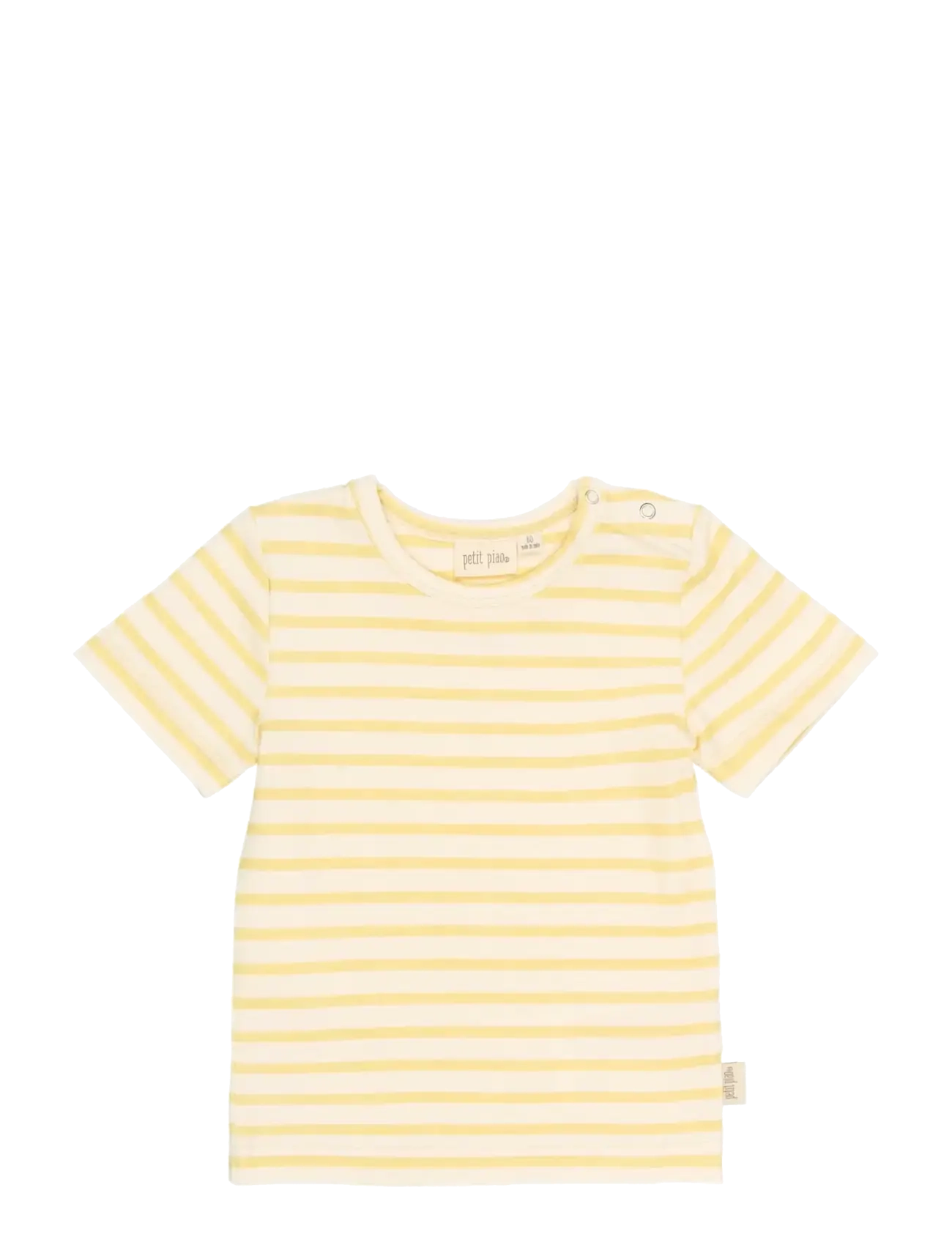 Petit Piao PPSun S_S Tee - Back to school - DUSKY CITRON STRIPED / yellow