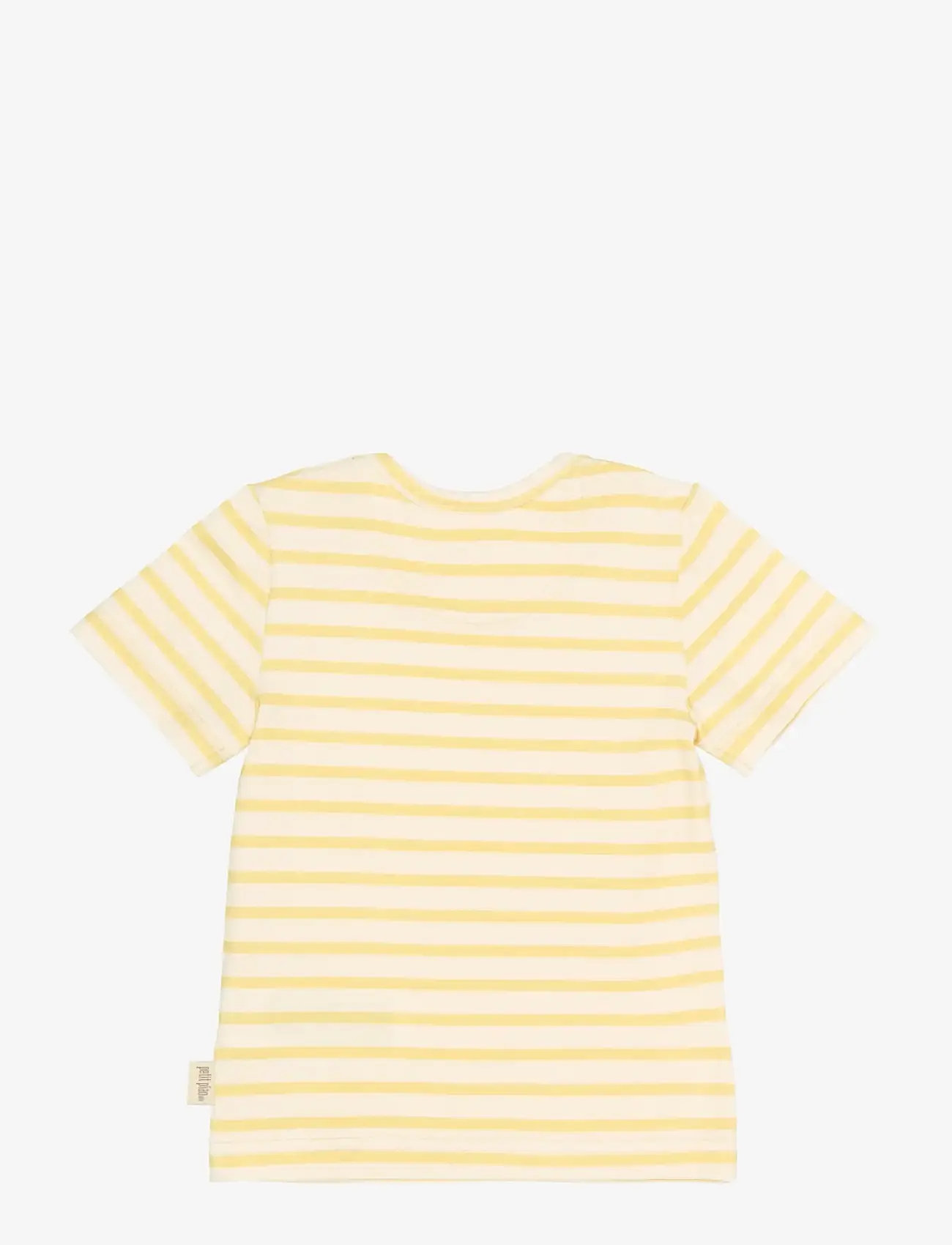Petit Piao - PPSun S_S Tee - kortærmede t-shirts - dusky citron striped - 1