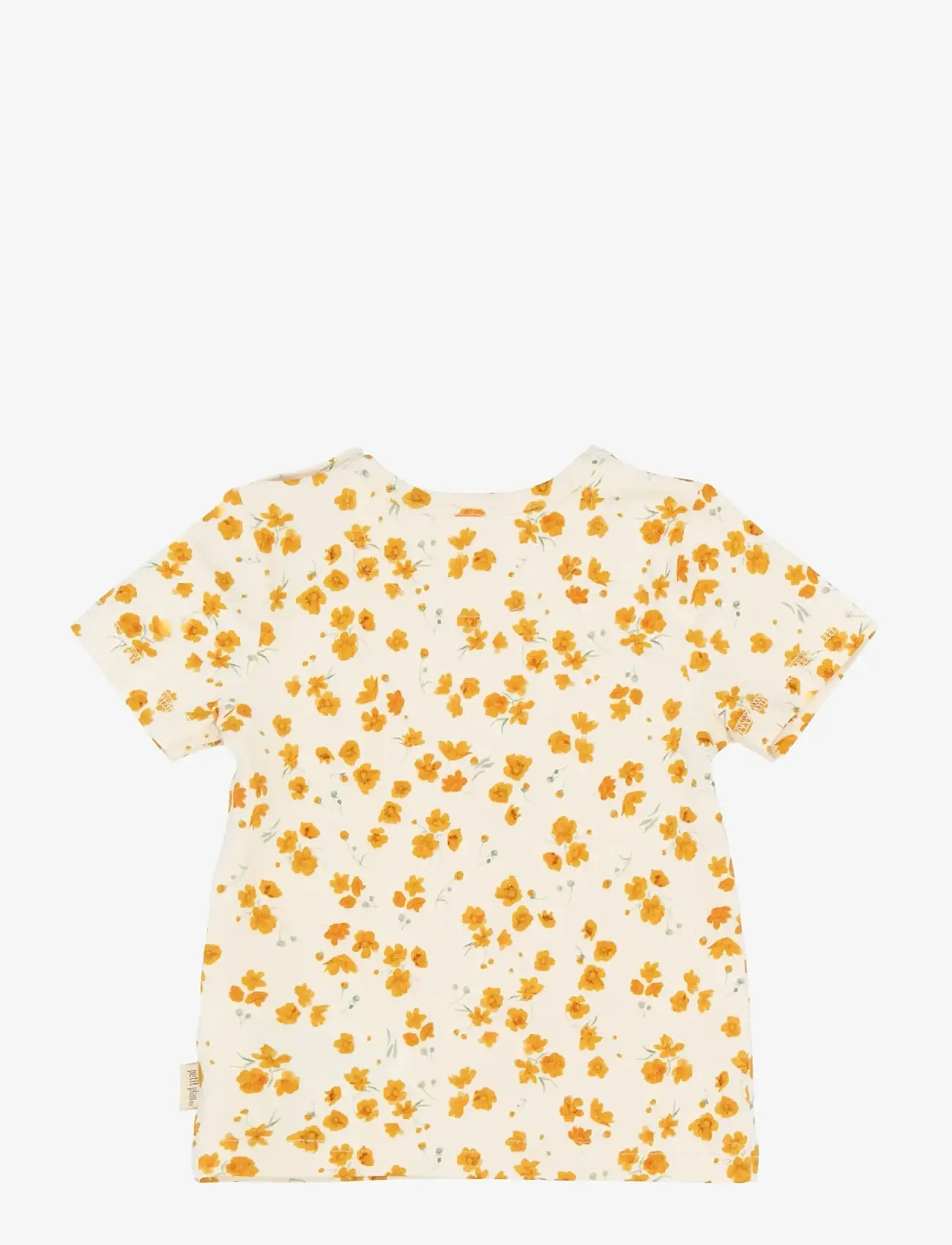 Petit Piao - PPSun S_S Tee - kortærmede t-shirts - eggnog buttercup aop - 2