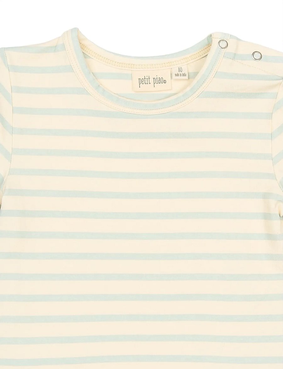 Petit Piao - PPSun S_S Tee - lühikeste varrukatega t-särgid - winter sky striped - 2