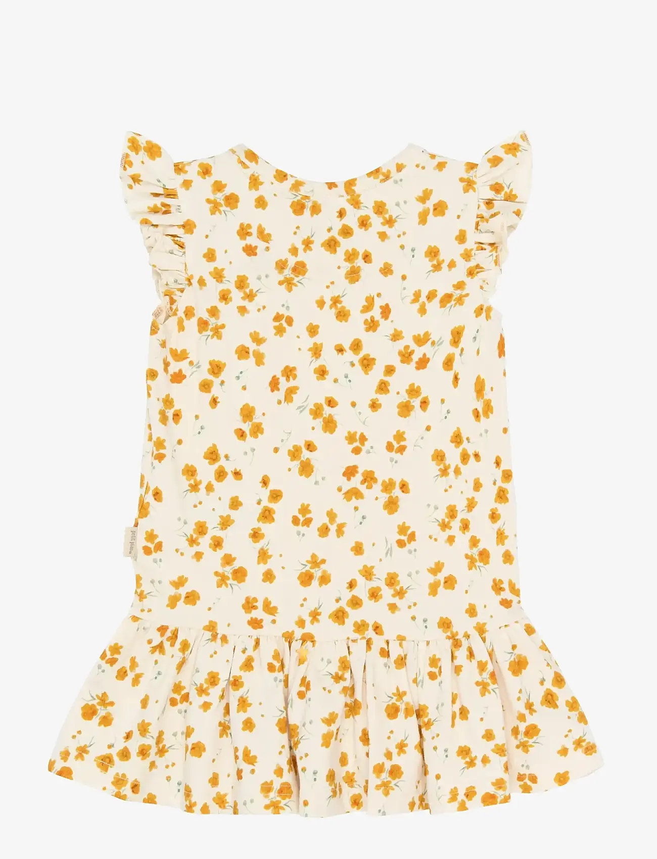 Petit Piao - PPSun S_L Dress - varrukateta beebi kleidid - eggnog buttercup aop - 1