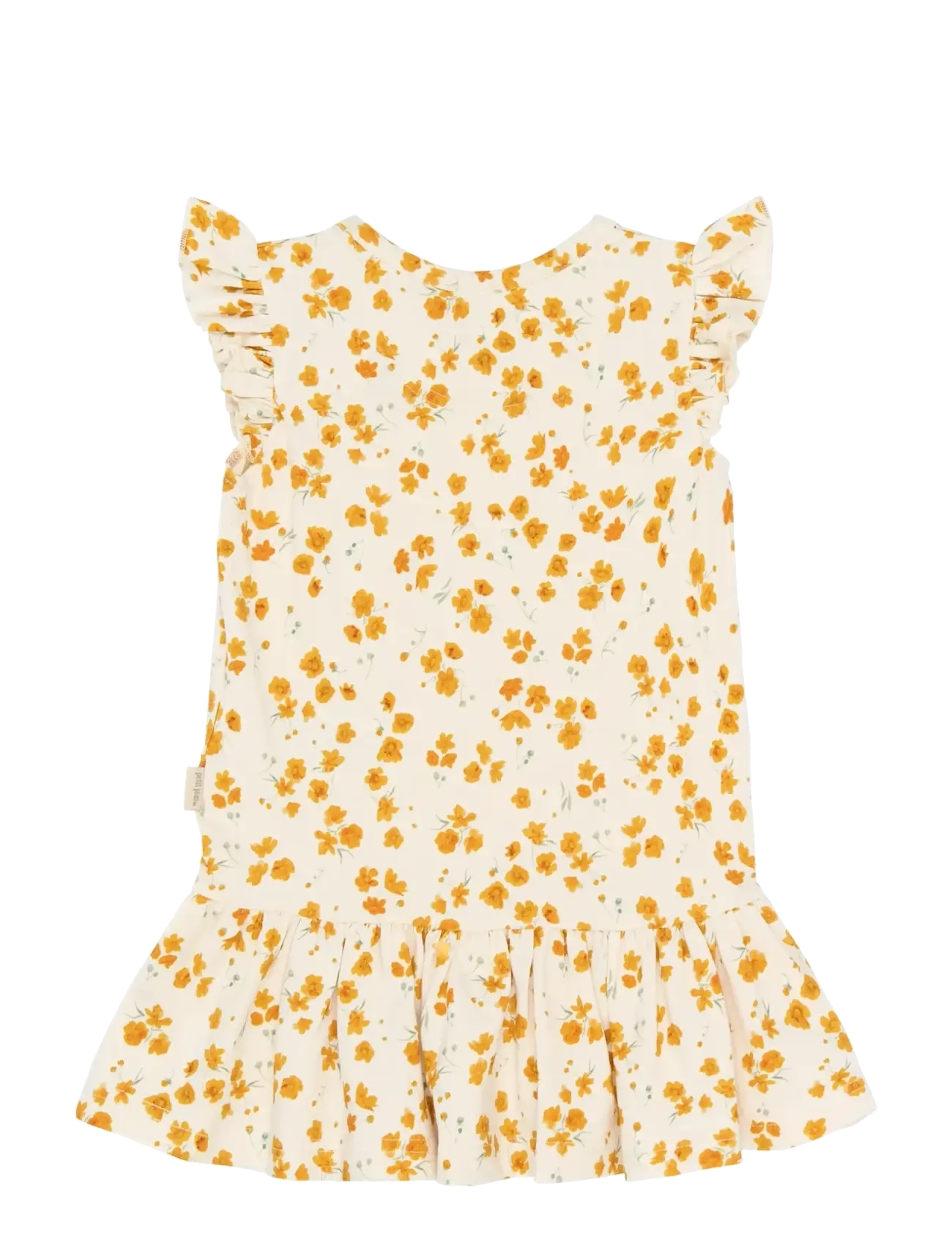 Petit Piao - PPSun S_L Dress - varrukateta beebi kleidid - eggnog buttercup aop - 1