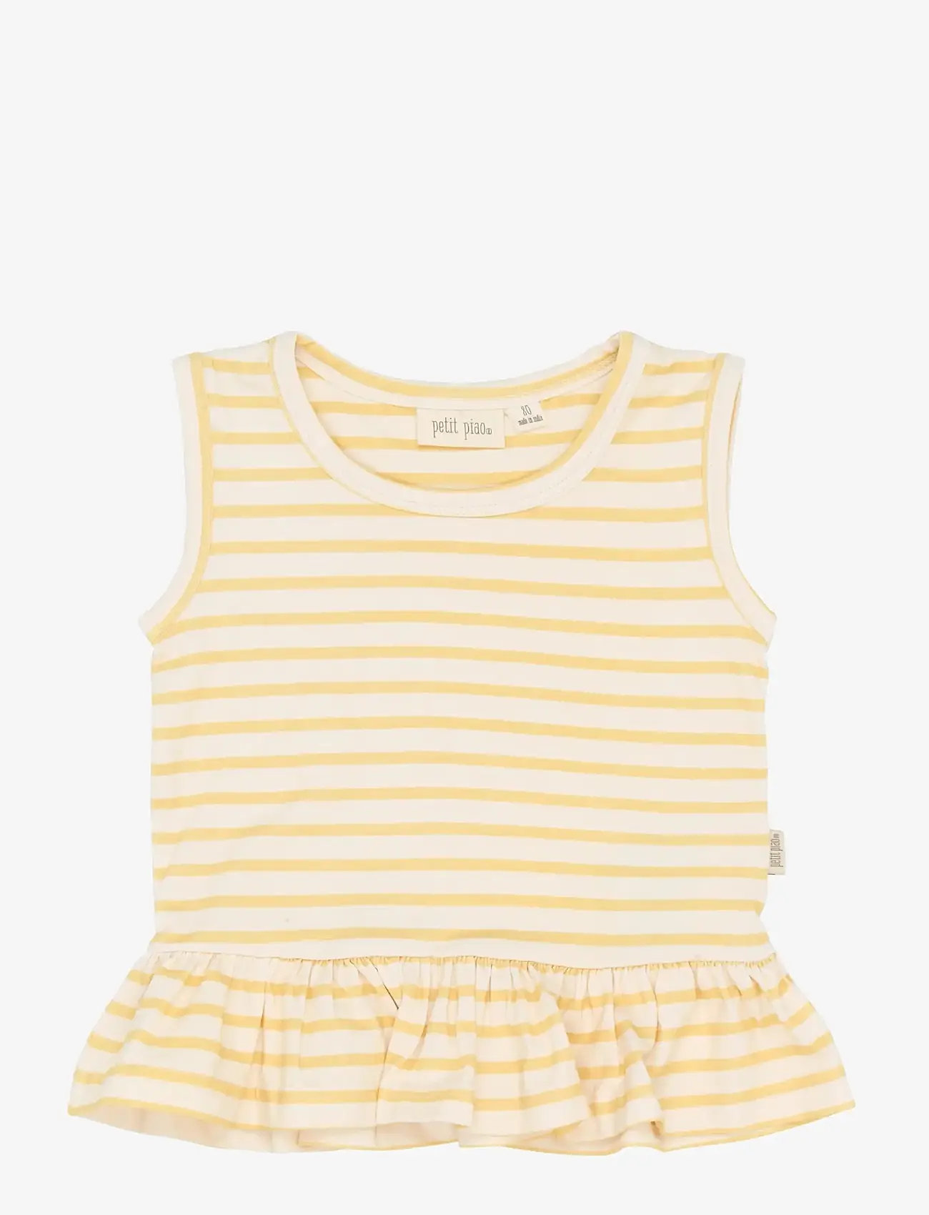 Petit Piao - PPSun S_L Top - Õlapaeltega topid - dusky citron striped - 0
