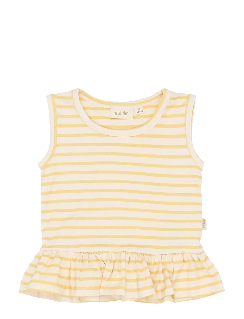 Petit Piao - PPSun S_L Top - Õlapaeltega topid - dusky citron striped - 0