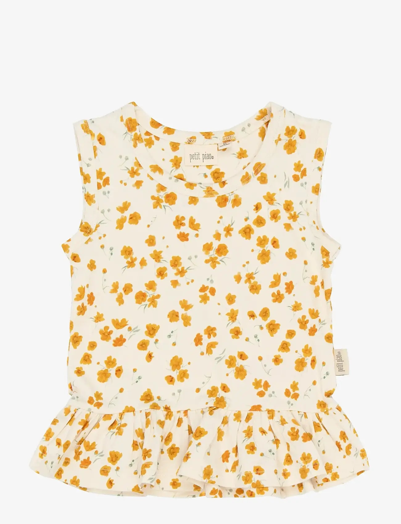 Petit Piao - PPSun S_L Top - Õlapaeltega topid - eggnog buttercup aop - 0