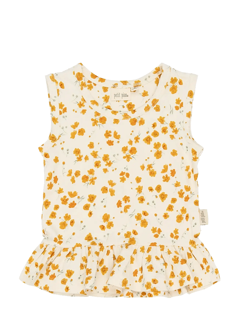 Petit Piao - PPSun S_L Top - Õlapaeltega topid - eggnog buttercup aop - 0