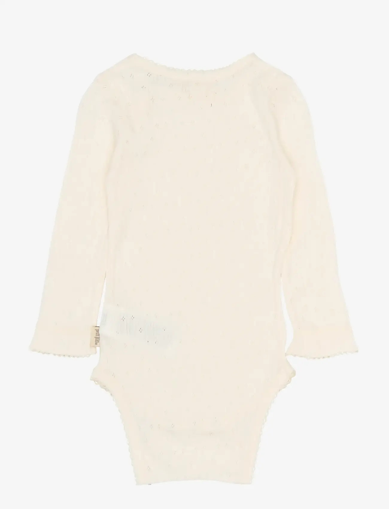 Petit Piao - PPSuze L_S Pointelle Body - langærmede bodyer - eggnog - 1