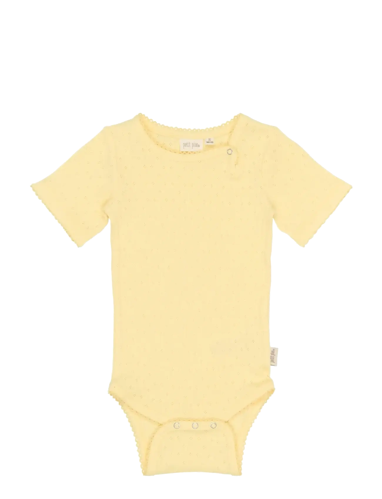Petit Piao PPSuze S_S Pointelle Body - Riided - MELLOW YELLOW / yellow