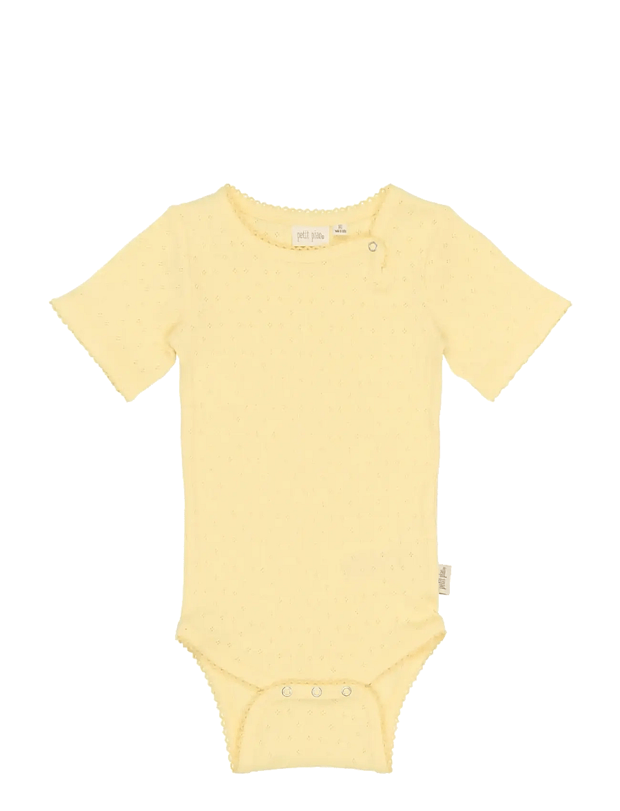 Petit Piao - PPSuze S_S Pointelle Body - mellow yellow - 1