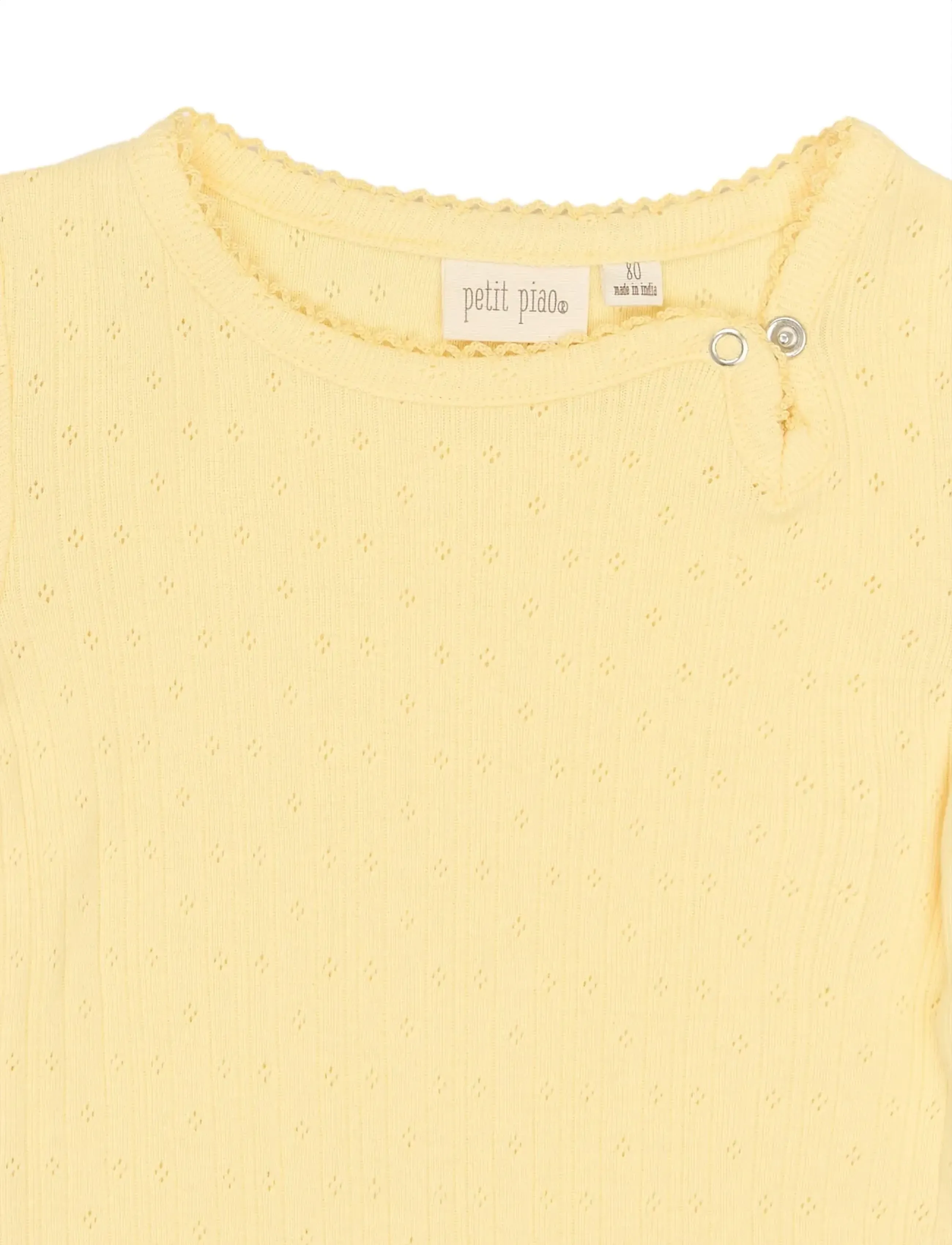 Petit Piao - PPSuze S_S Pointelle Body - mellow yellow - 3