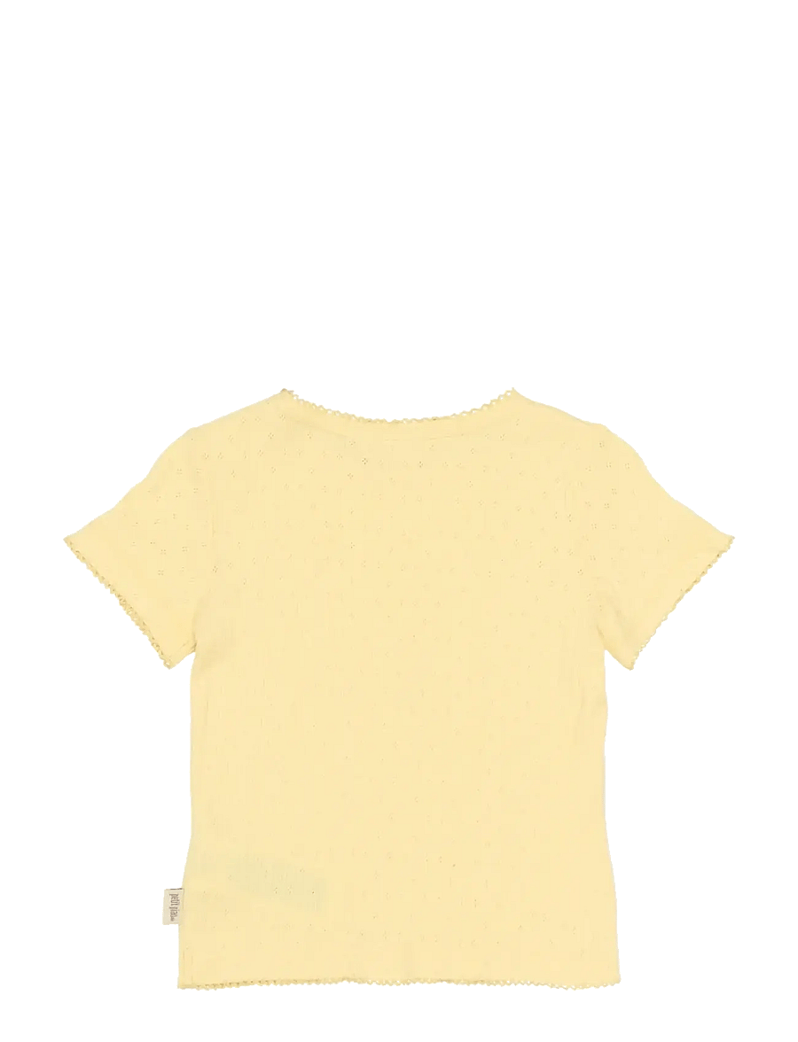 Petit Piao - PPSuze S_S Pointelle Tee - t-krekli ar īsām piedurknēm - mellow yellow - 1