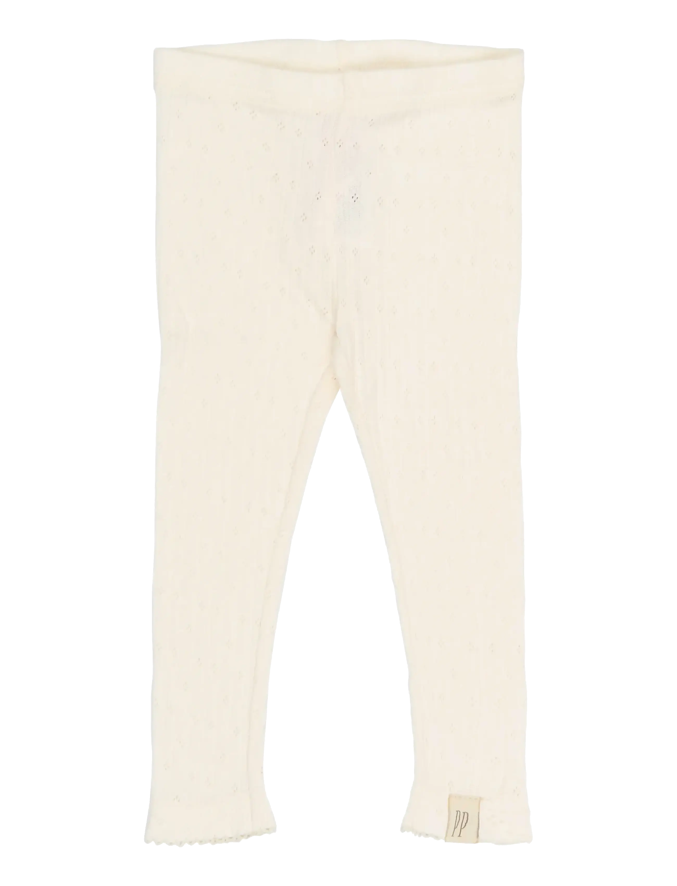 Petit Piao PPSuze Pointelle Leggings - Riided - EGGNOG / cream