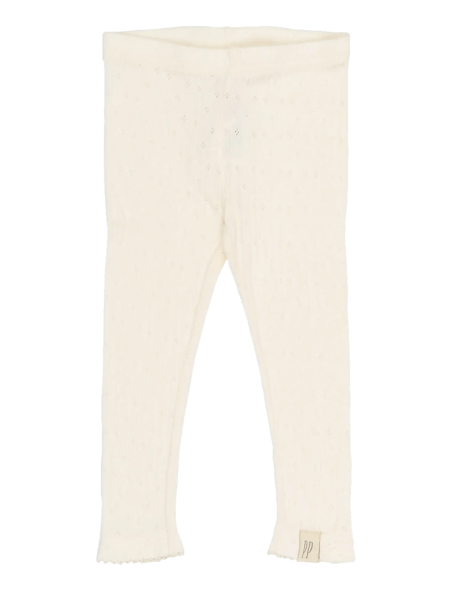 Petit Piao - PPSuze Pointelle Leggings - leggingsit - eggnog - 1
