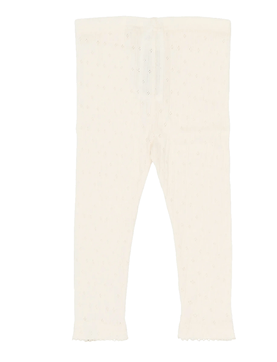 Petit Piao - PPSuze Pointelle Leggings - leggingsit - eggnog - 2
