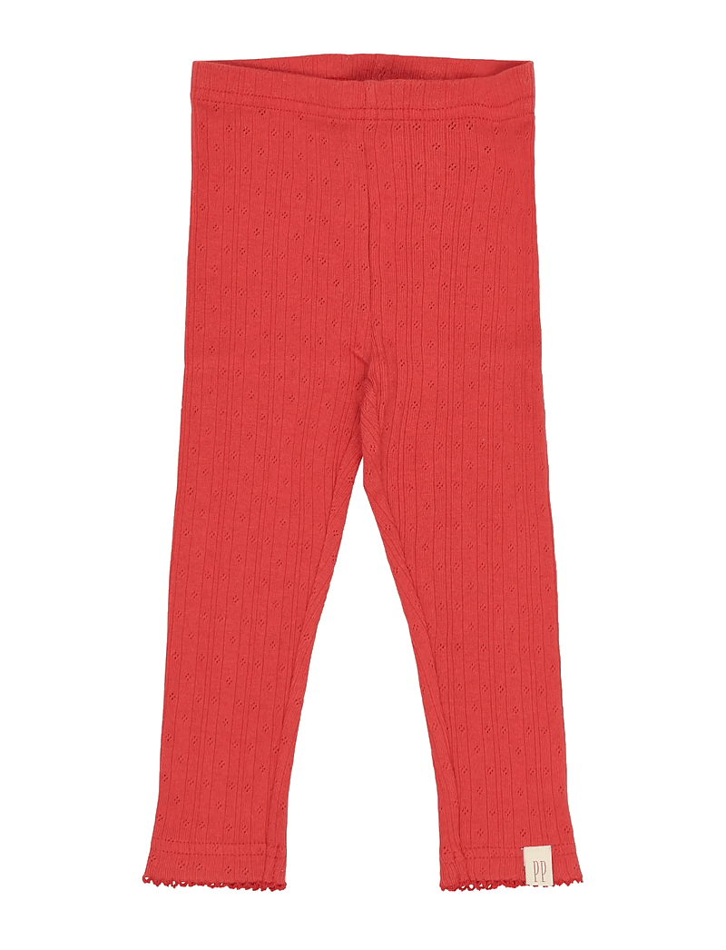 Petit Piao - PPSuze Pointelle Leggings - leggings - molten lava - 1
