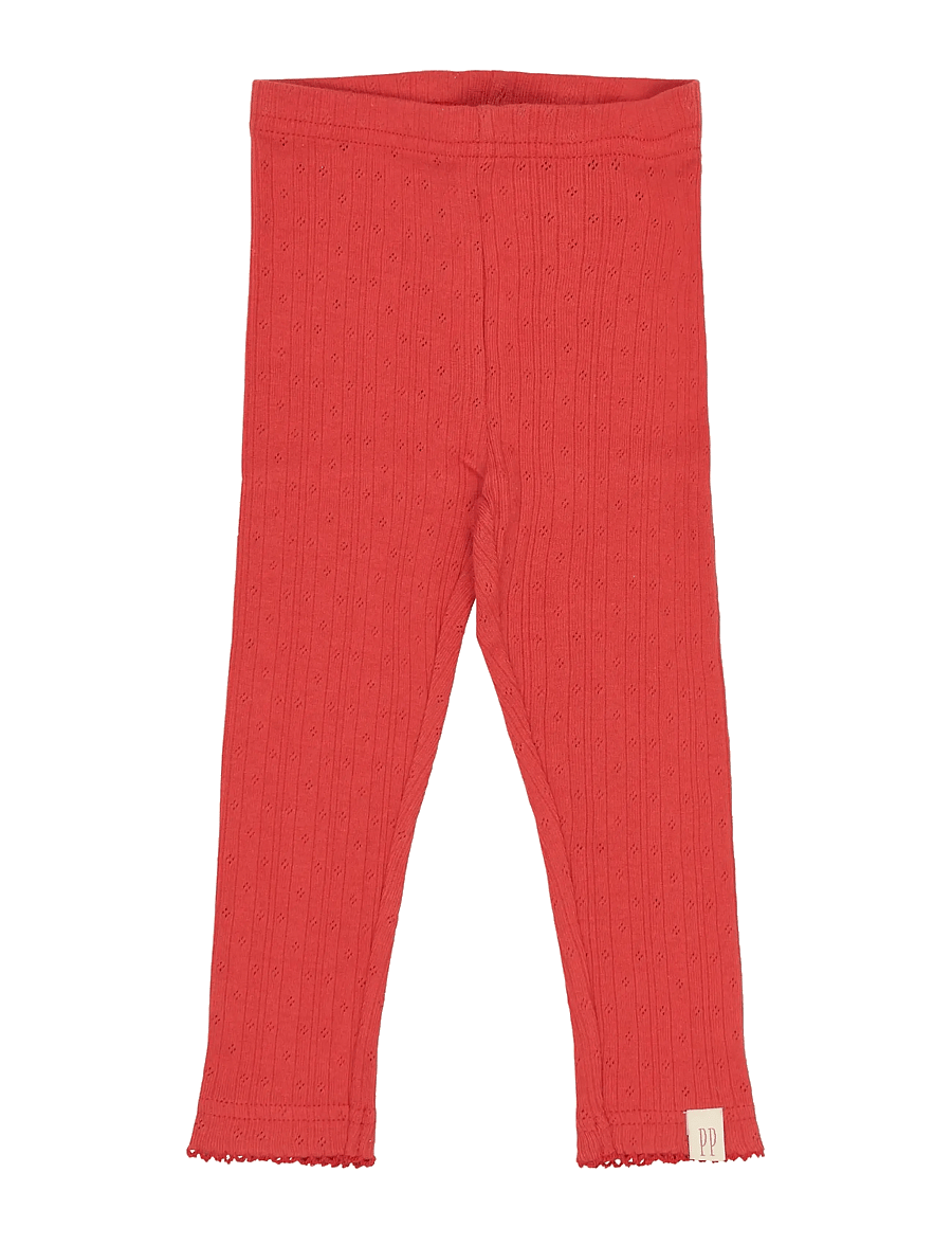 Petit Piao - PPSuze Pointelle Leggings - retuusid - molten lava - 1