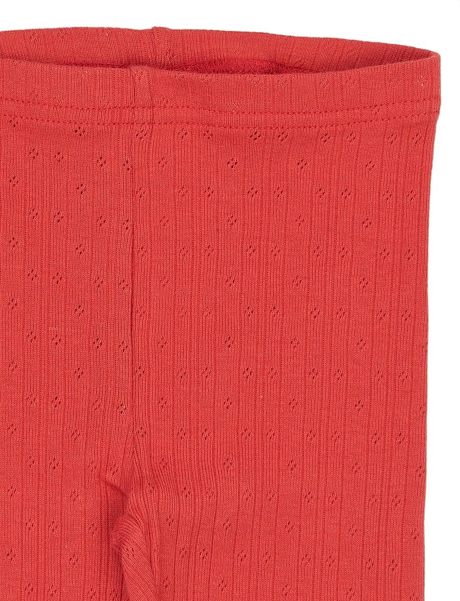 Petit Piao - PPSuze Pointelle Leggings - retuusid - molten lava - 3