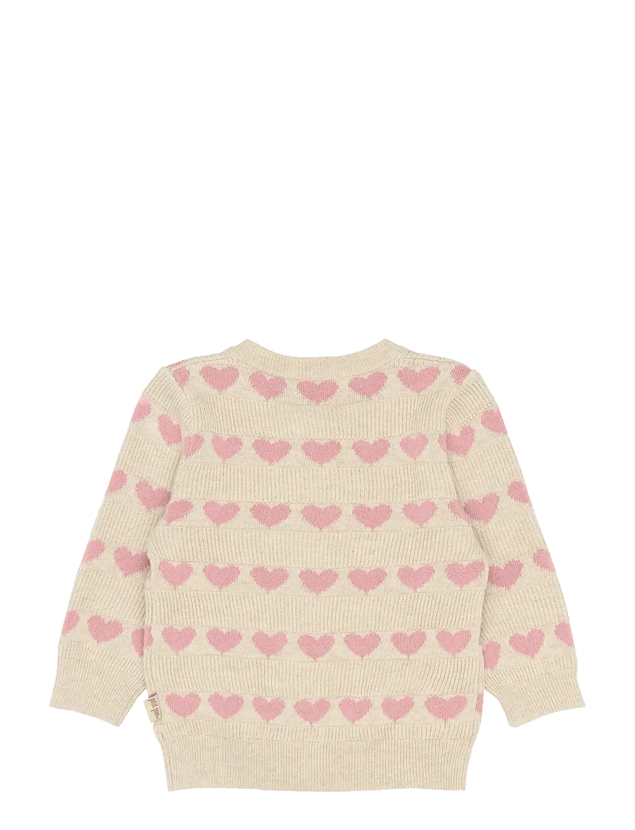 Petit Piao - PPElia Knit Cardigan - cardigans - fog heart aop - 2