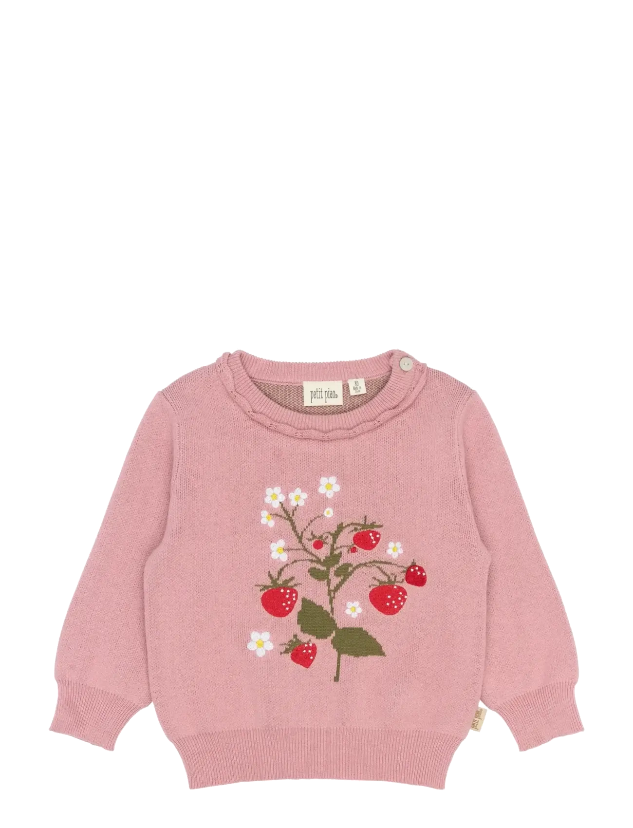 Petit Piao PPEllen Knit Pullover - Frugtprint - DUSTY ROSE / pink/rose