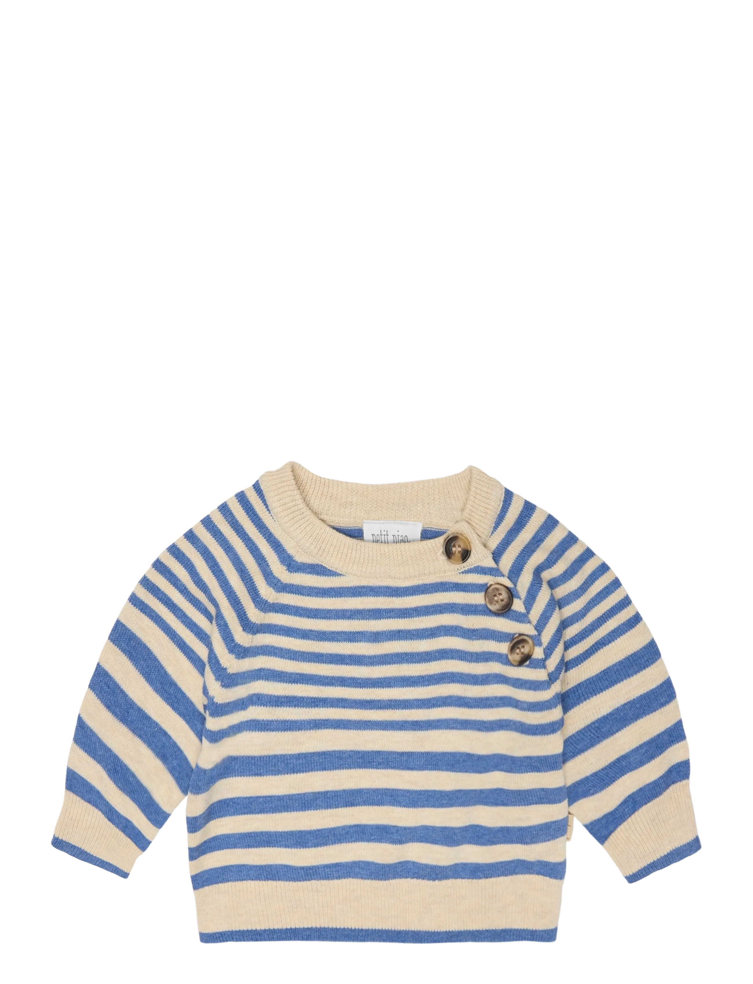 Petit Piao PPElliot Knit Cardigan - Cardigans - INFINITY STRIPED / blue