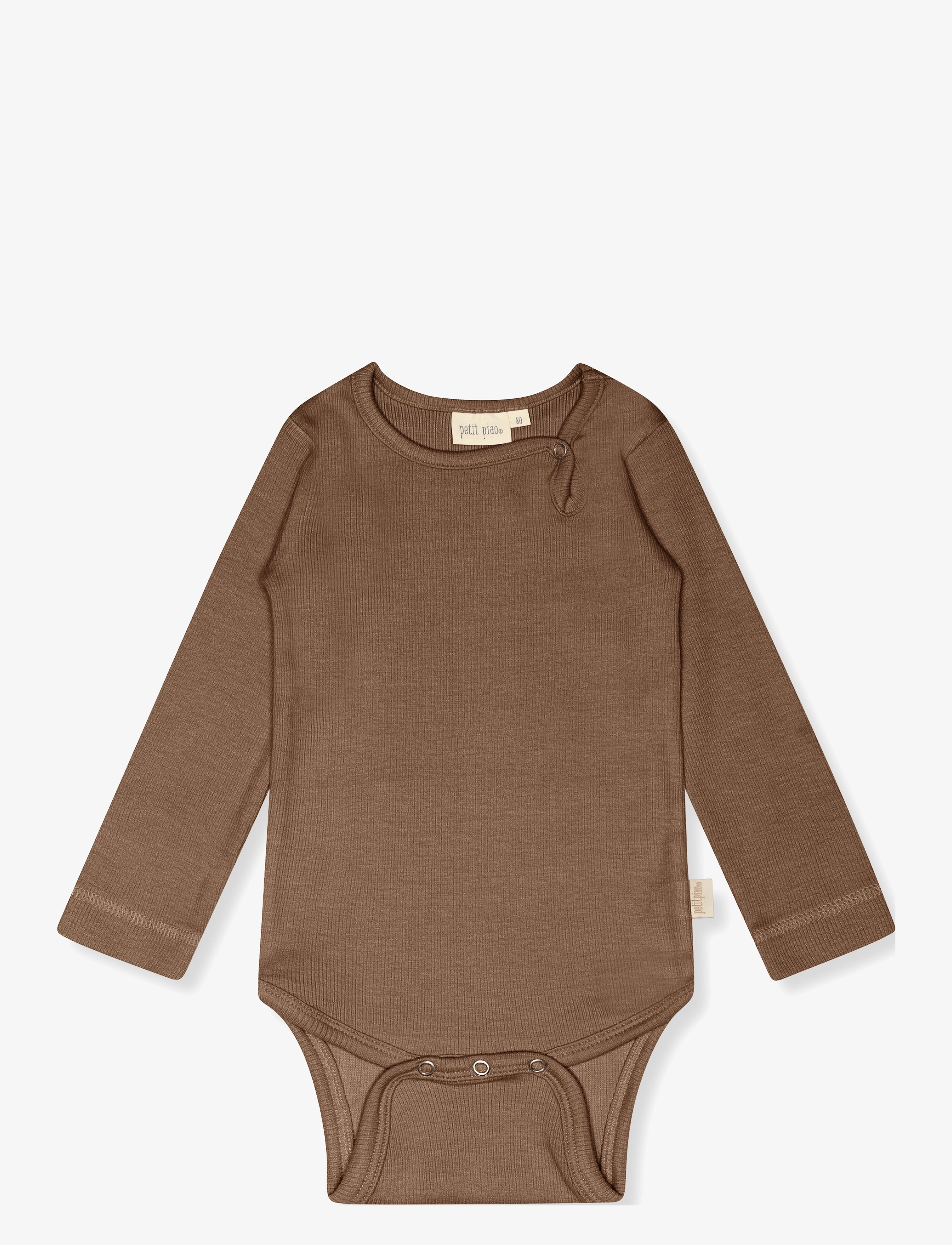 Petit Piao - Body L/S Modal - chocolate brown - 2