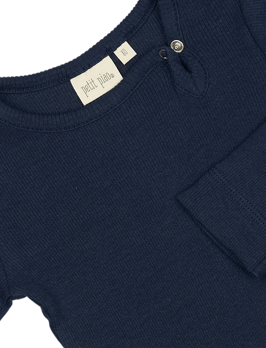 Petit Piao - Body L/S Modal - langärmelige bodys - dress blues - 2