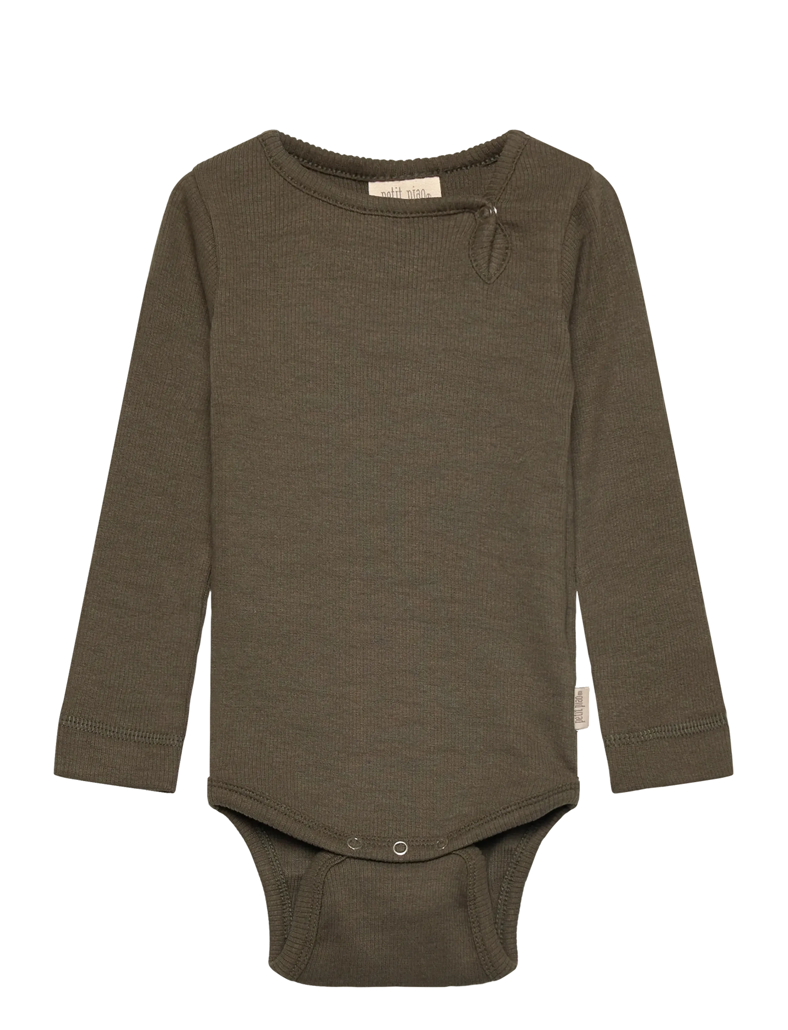 Petit Piao Body L/S Modal, Langarm Körper, Khakigrün, Gr.74