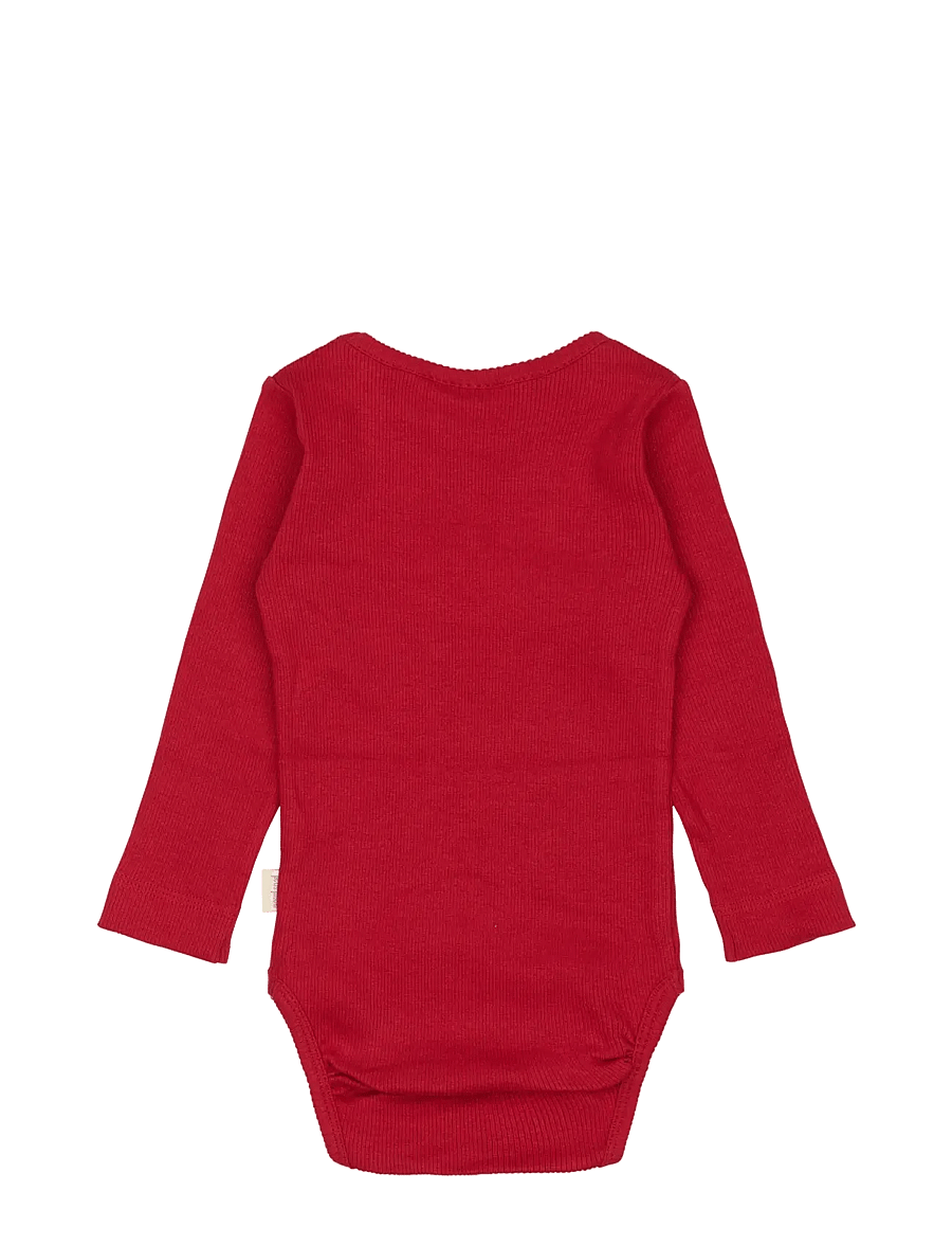 Petit Piao - Body L/S Modal - langärmelige bodys - jet red - 1