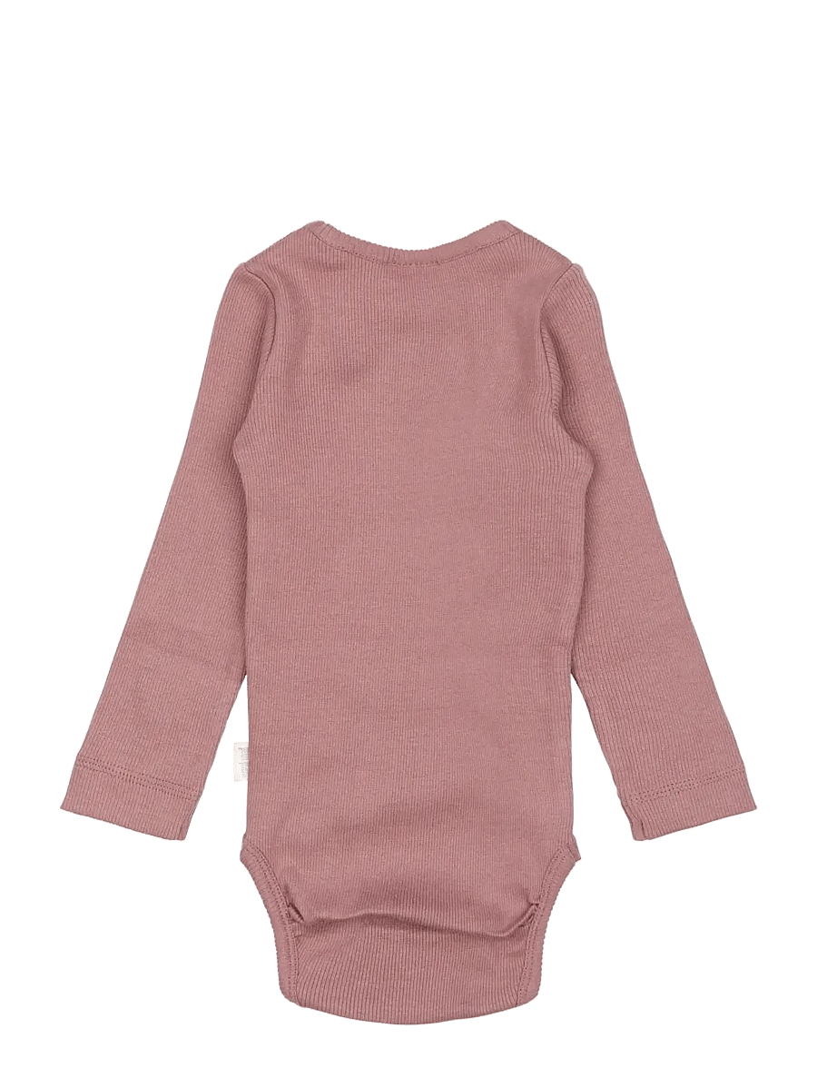 Petit Piao - Body L/S Modal - langærmede bodyer - nostalgia rose - 1